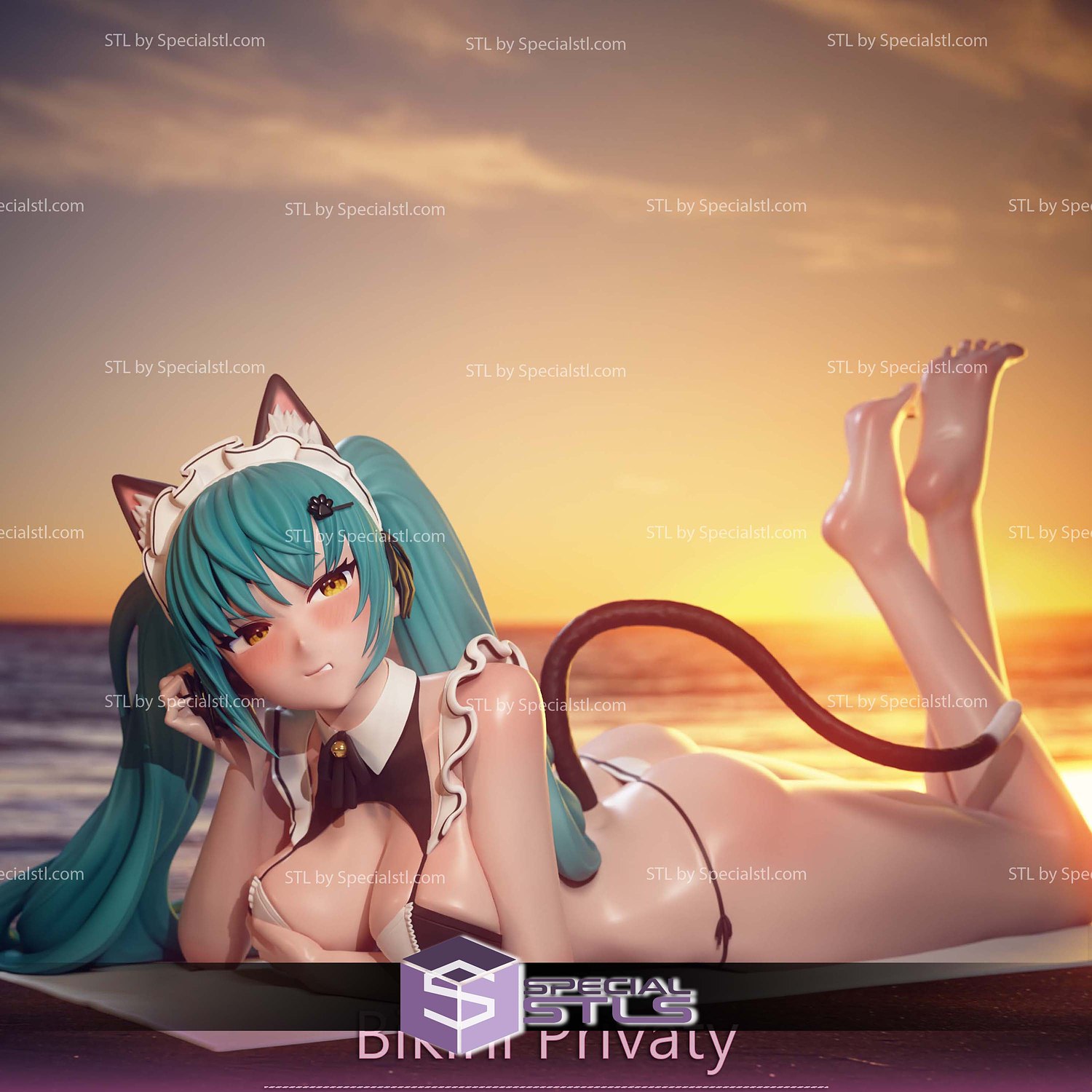 Beach Outfit Privaty Nikke 3D Printer Files STL Model — view 2