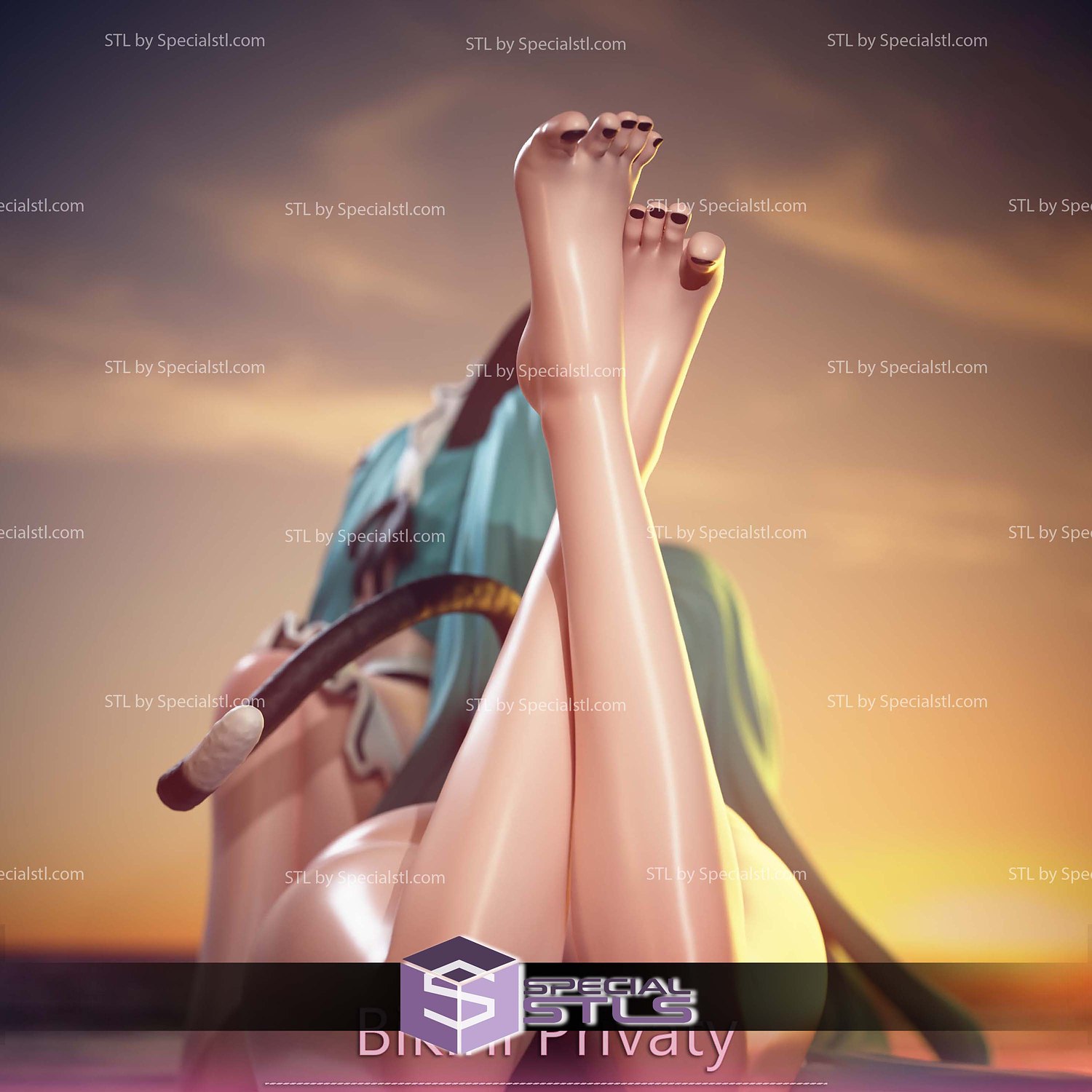Beach Outfit Privaty Nikke 3D Printer Files STL Model — view 4