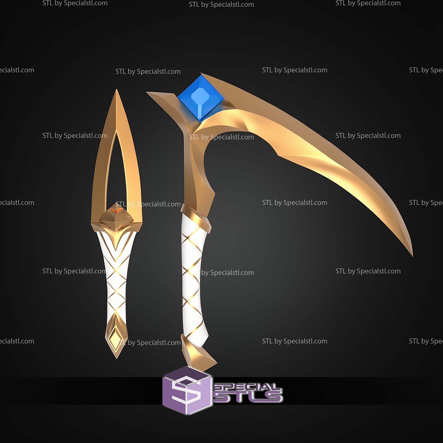 Cosplay STL Files KDA Akali Weapons 3D Model — view 2