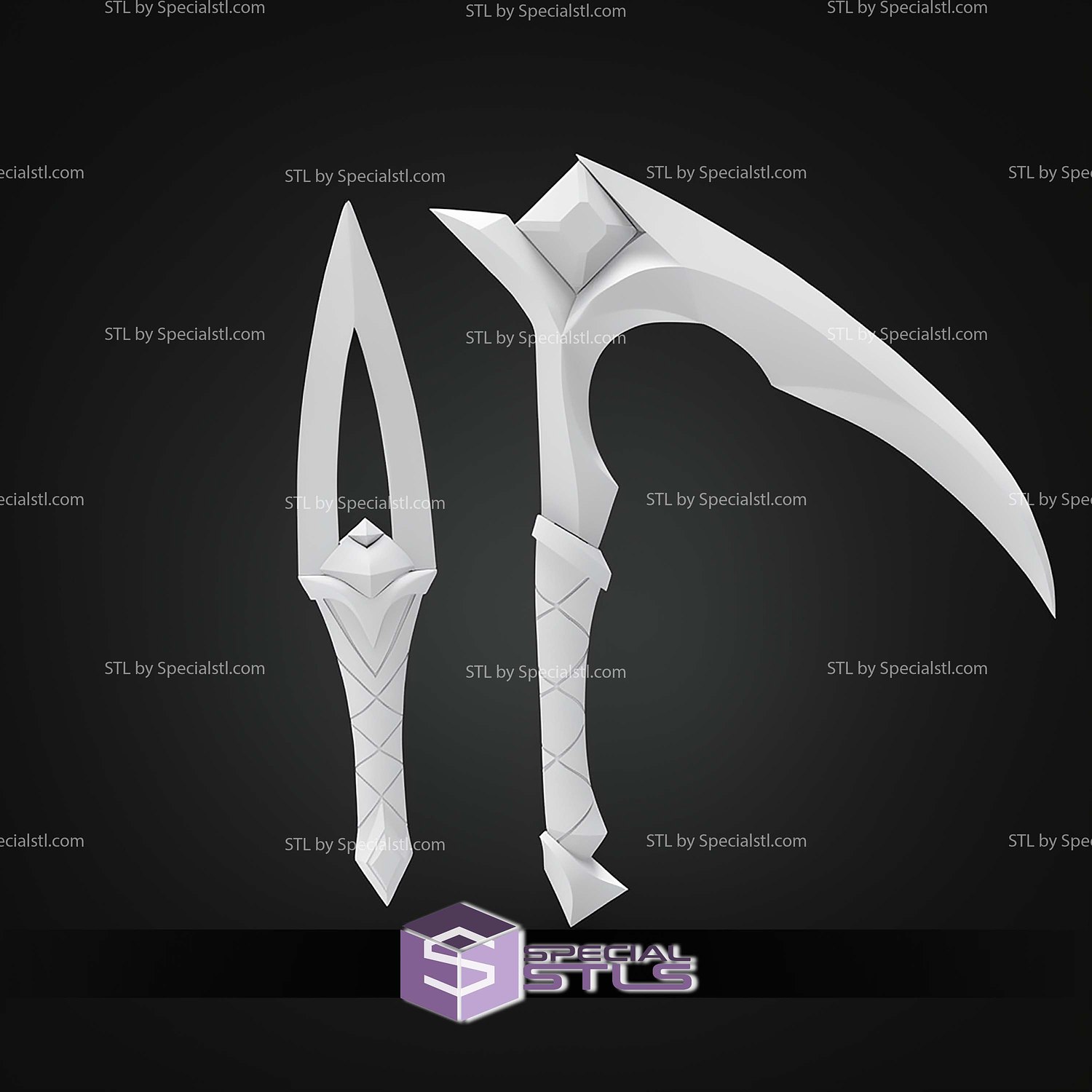 Cosplay STL Files KDA Akali Weapons 3D Model — view 4