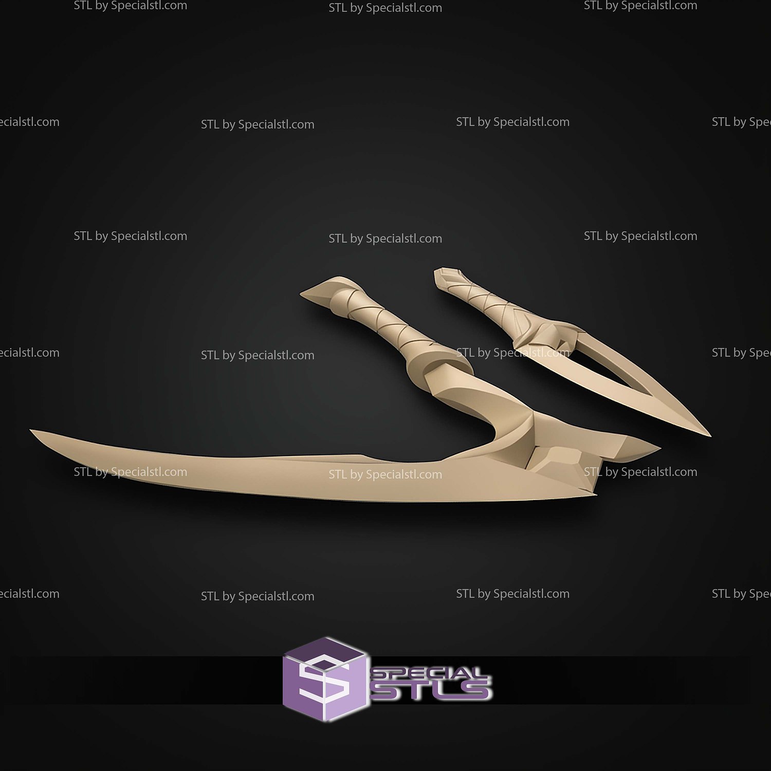 Cosplay STL Files KDA Akali Weapons 3D Model — view 6
