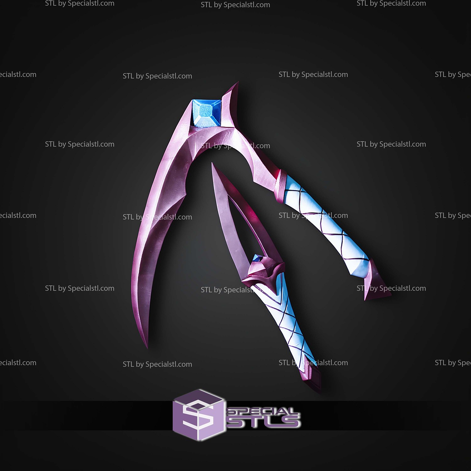 Cosplay STL Files KDA Akali Weapons 3D Model — view 7