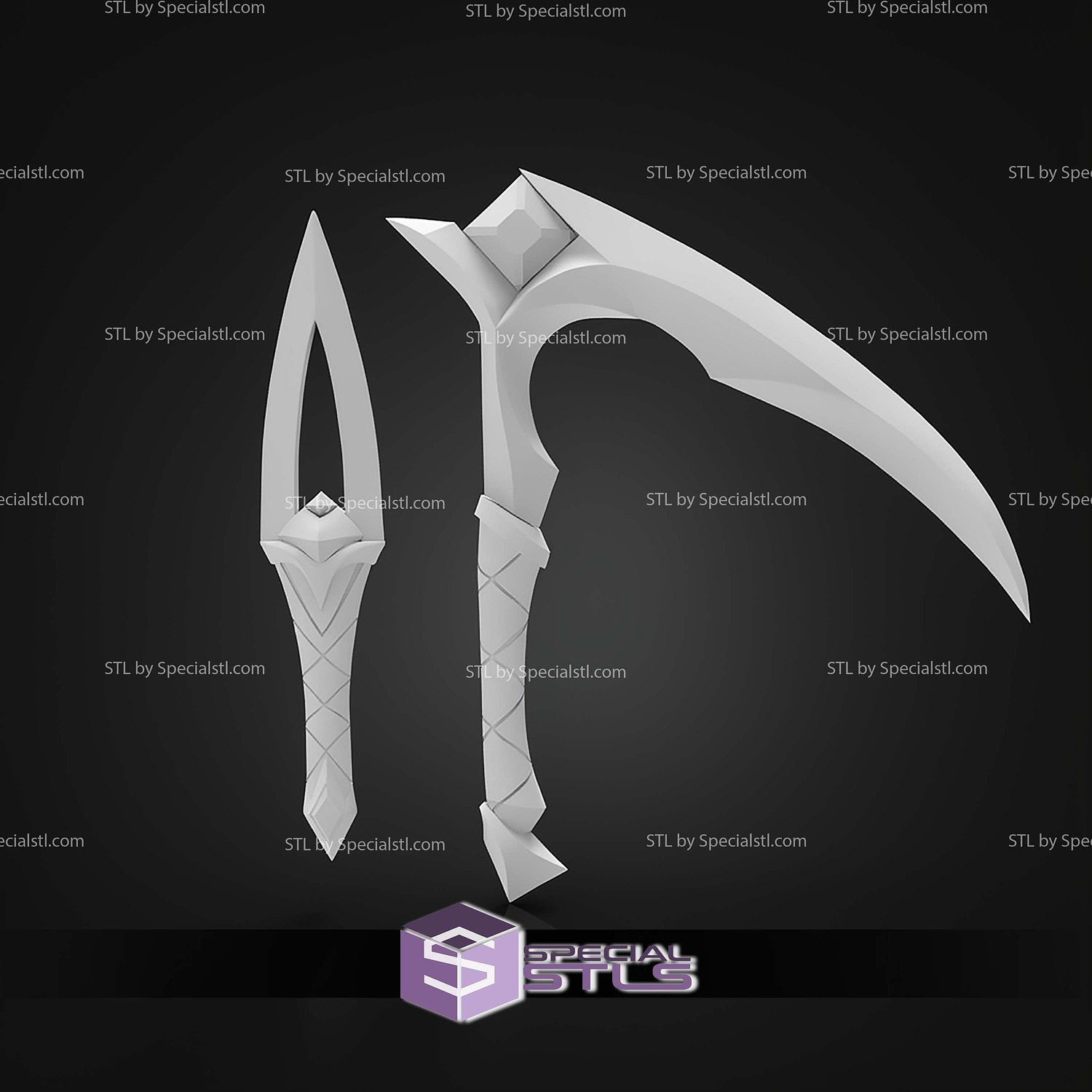 Cosplay STL Files KDA Akali Weapons 3D Model — view 8