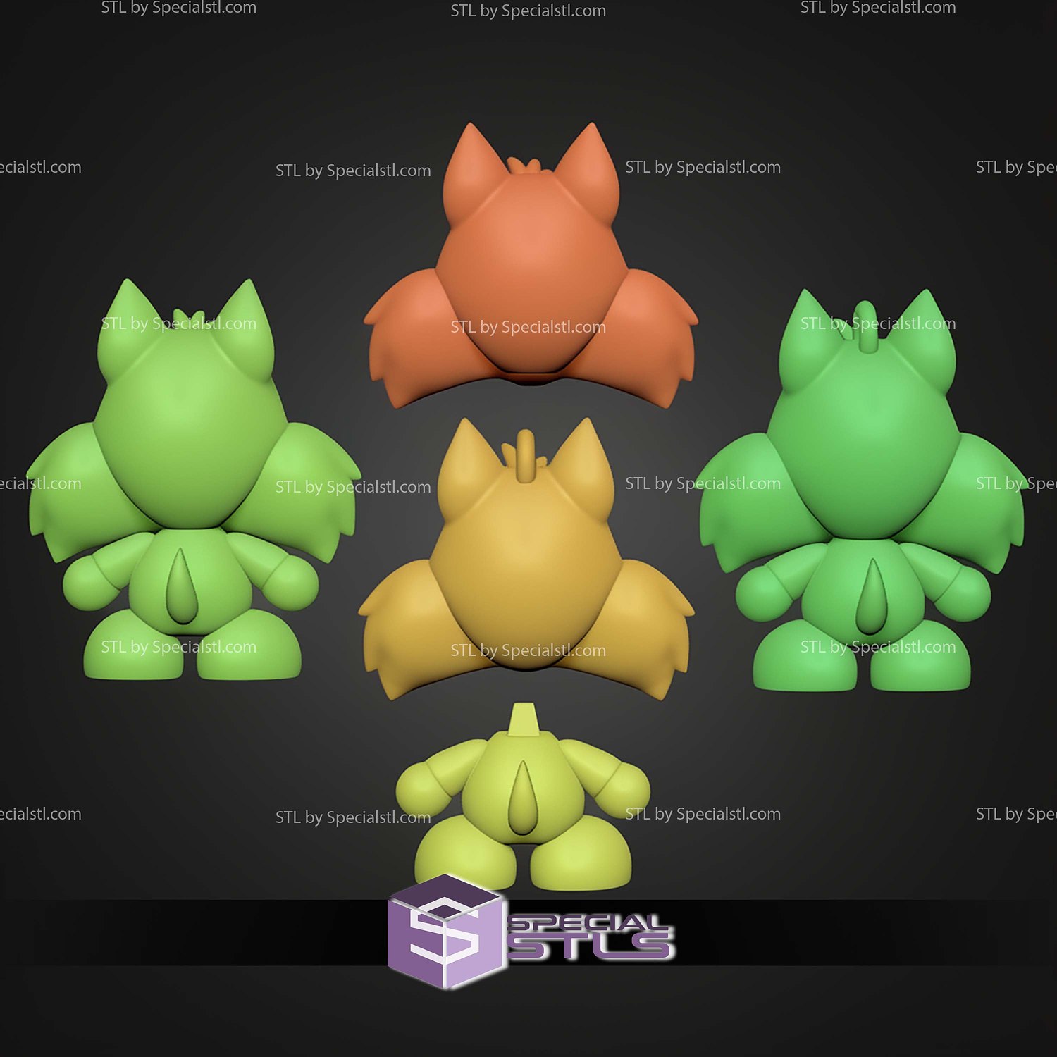 Sylvester Kawaii Version STL Files 3D Model — view 8
