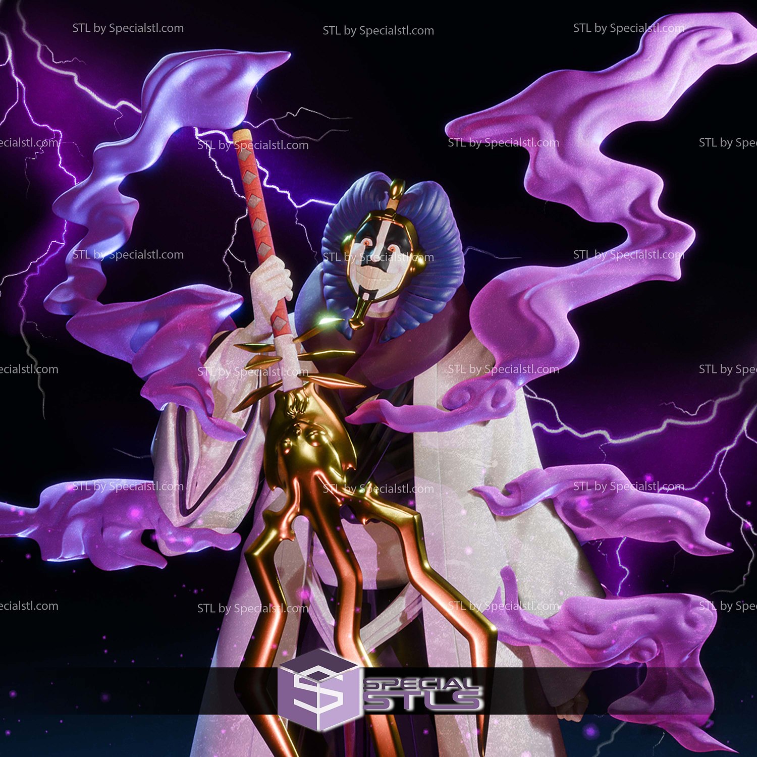Mayuri Kurotsuchi Bleach STL Printer Files 3D Model — view 2