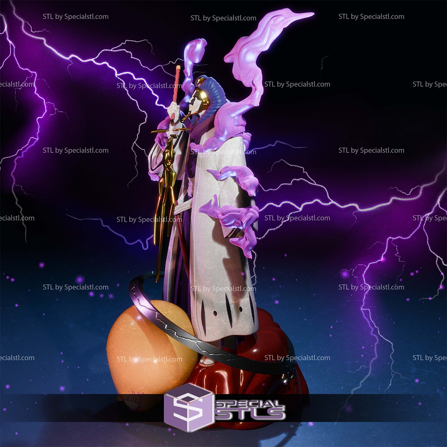 Mayuri Kurotsuchi Bleach STL Printer Files 3D Model — view 3