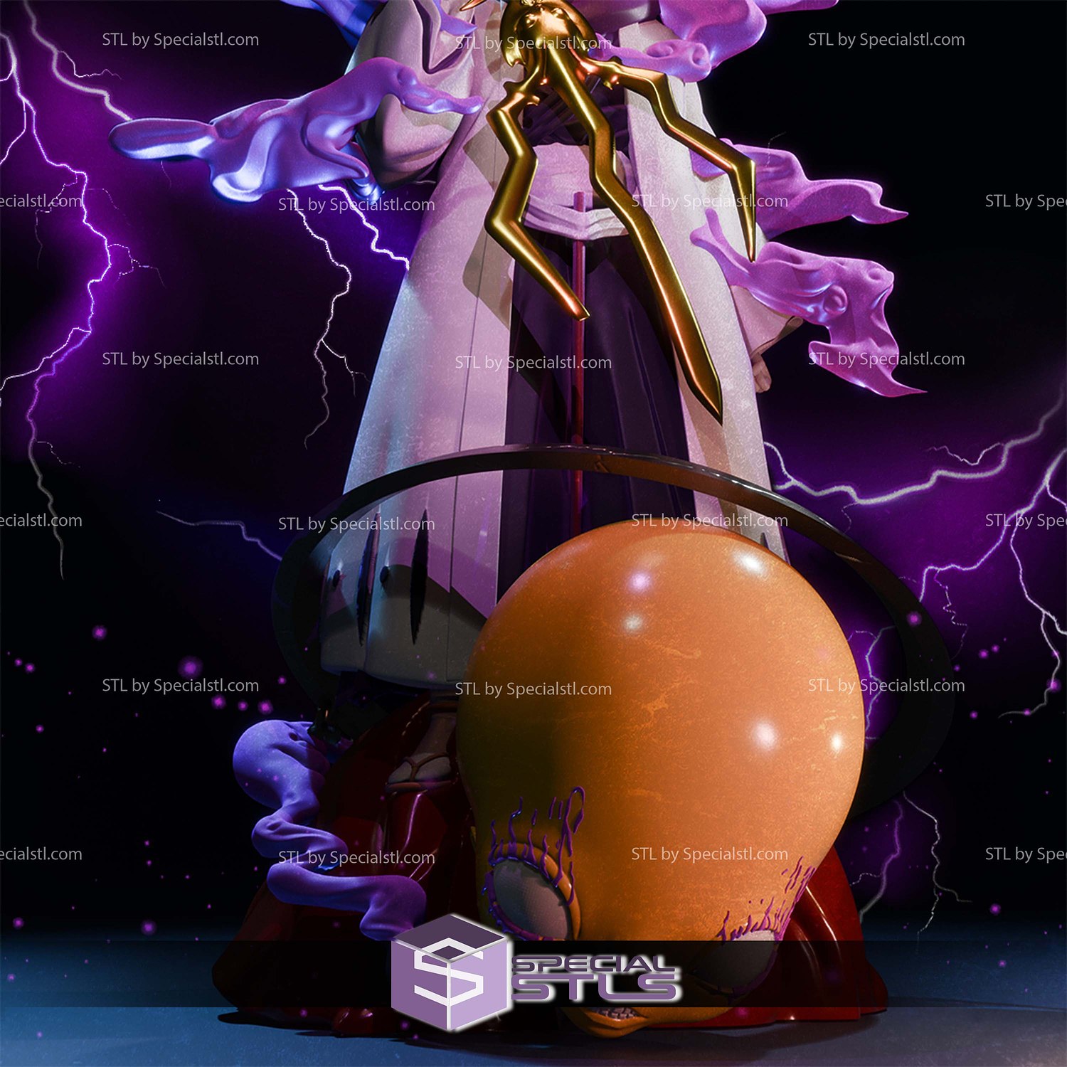 Mayuri Kurotsuchi Bleach STL Printer Files 3D Model — view 6
