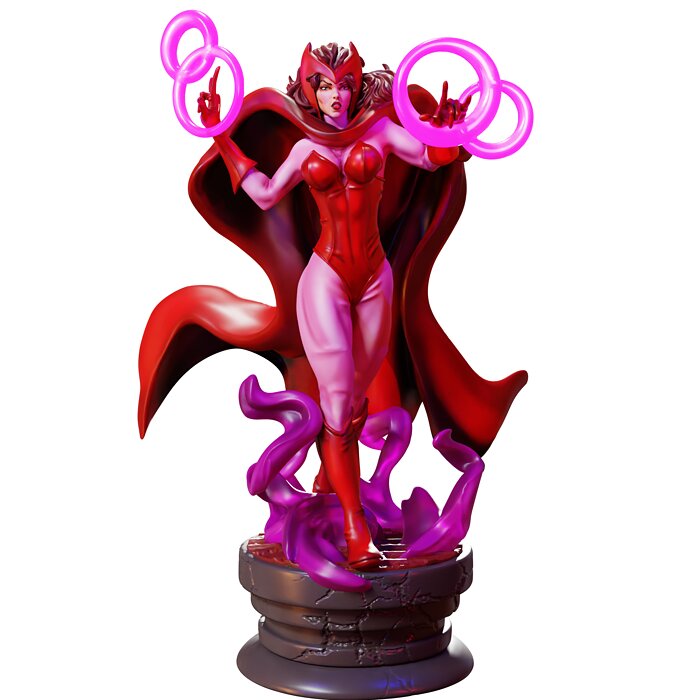 Wanda Maximoff X-men 3D STL Model — view 8