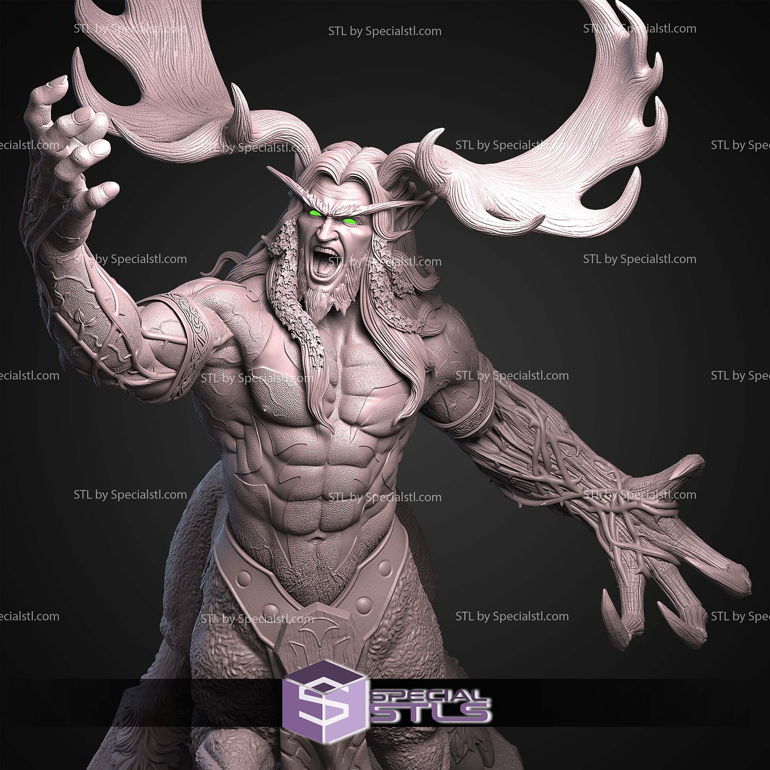 Cenarius Warcraft STL Files 3D Model — view 5