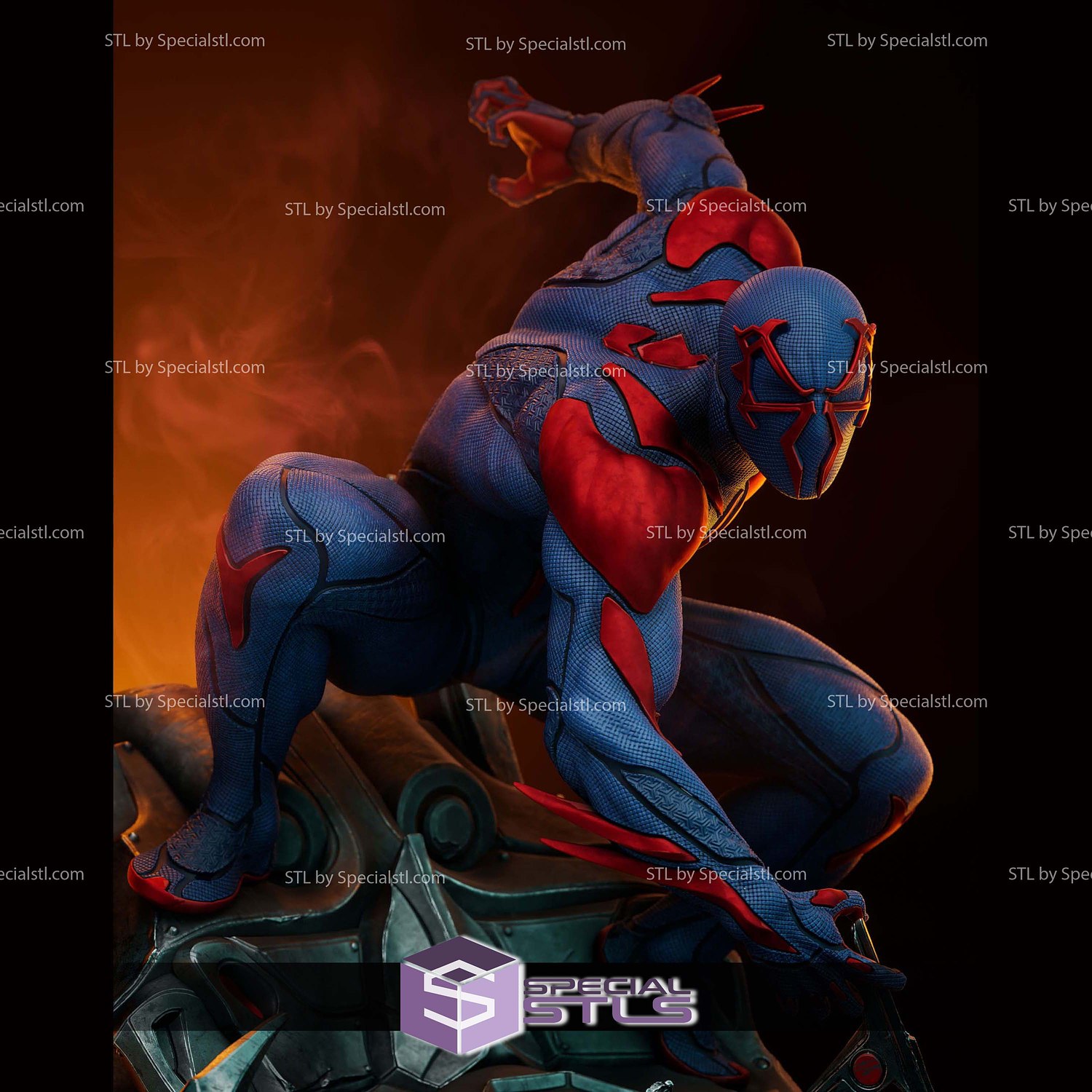 Spiderman 2099 1-6 3D Printer Files STL Model — view 2