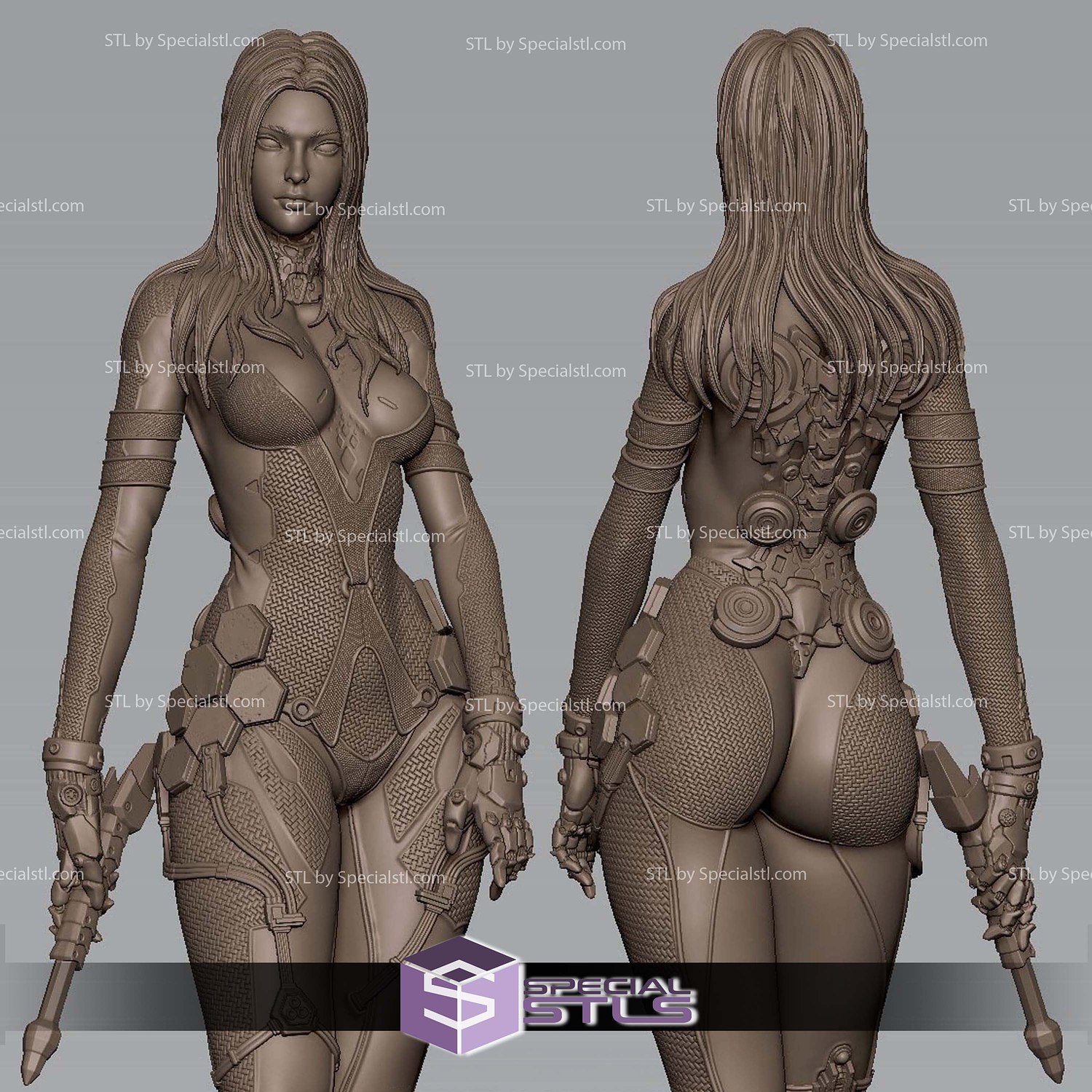 Tachy Stellar Blade STL Files 3D Model — view 3