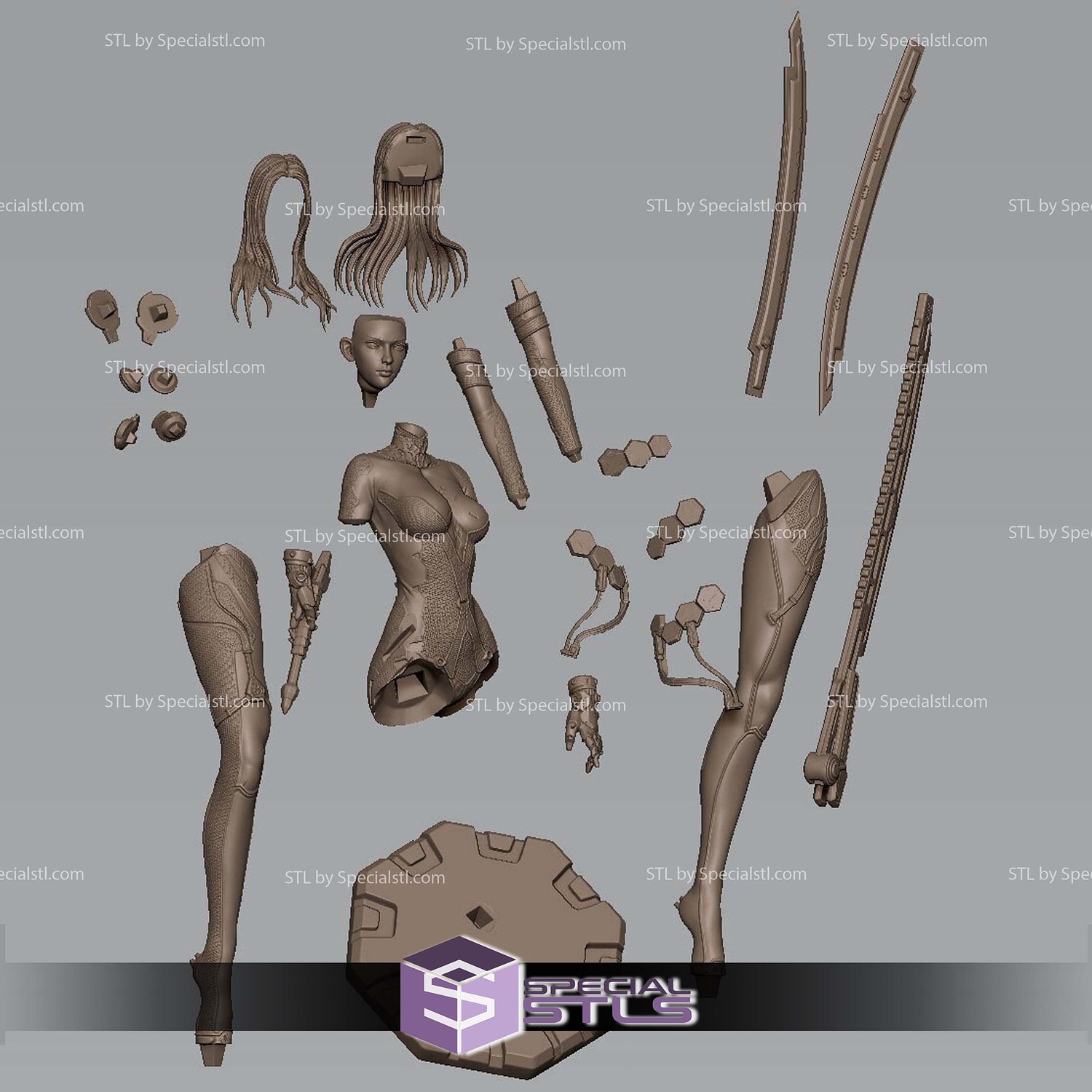 Tachy Stellar Blade STL Files 3D Model — view 5