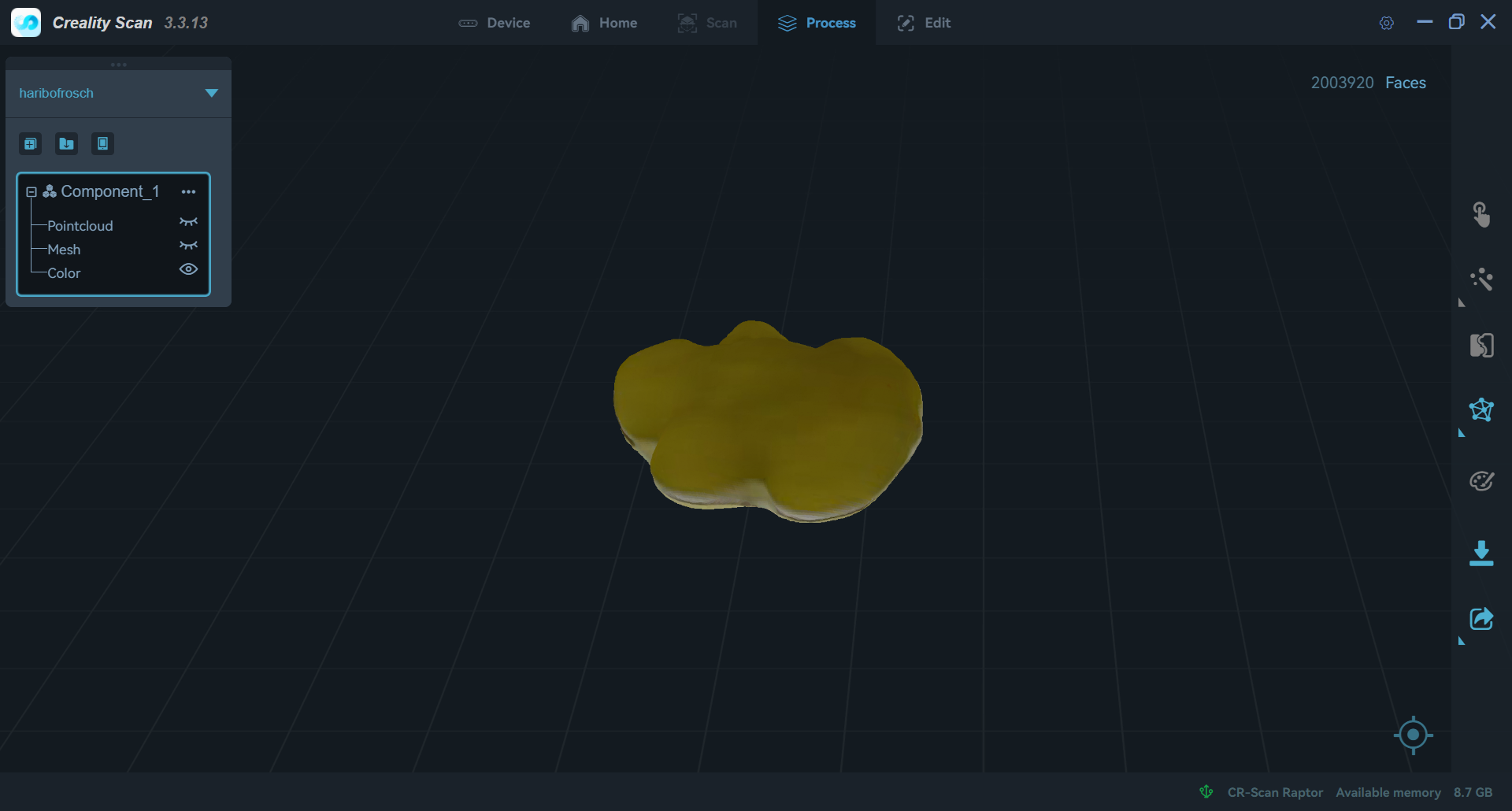 Haribo Gummy Frog "Quaxi" 3D Scan STL Model