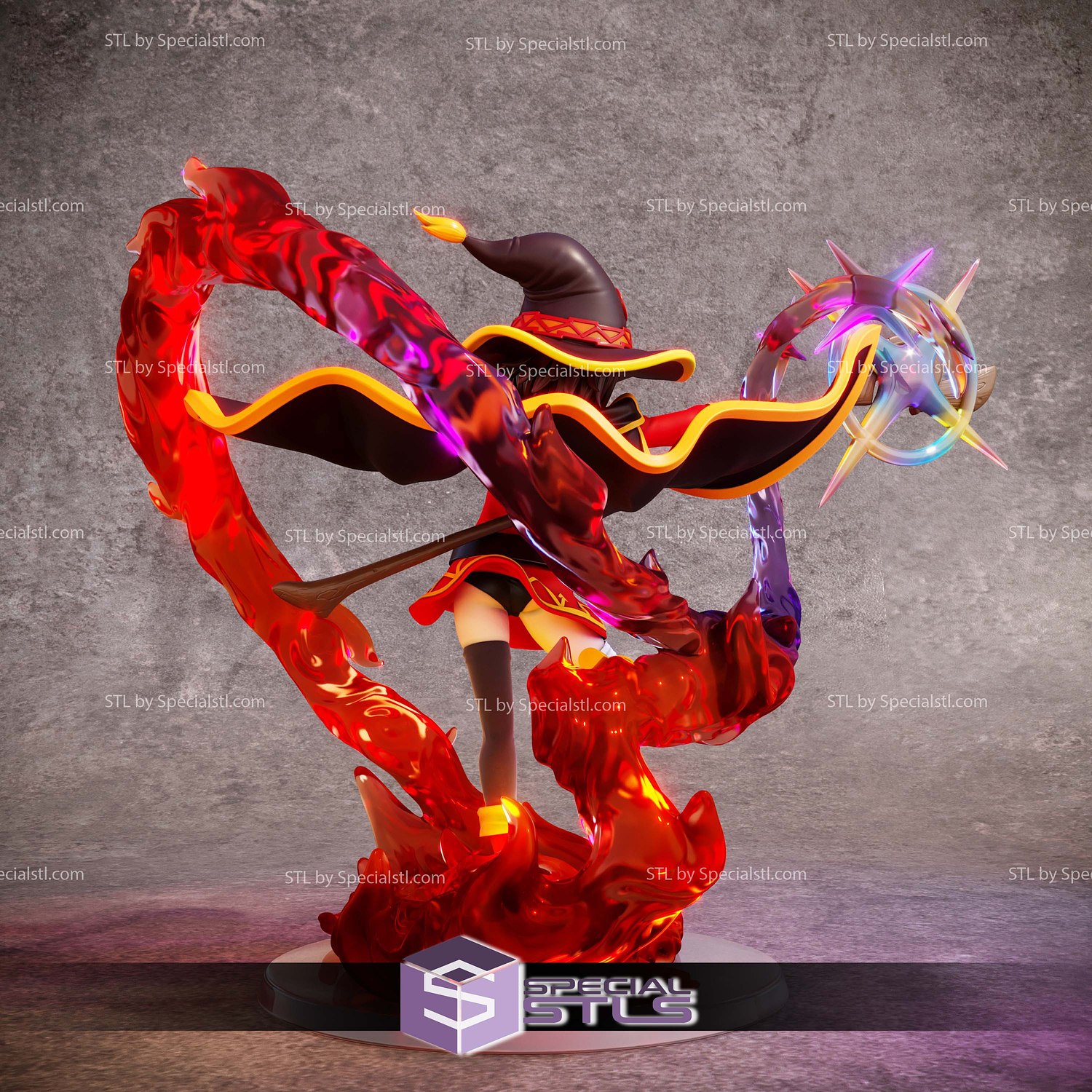 Megumin and Magic Konosuba 3D Printer Files STL Model — view 3