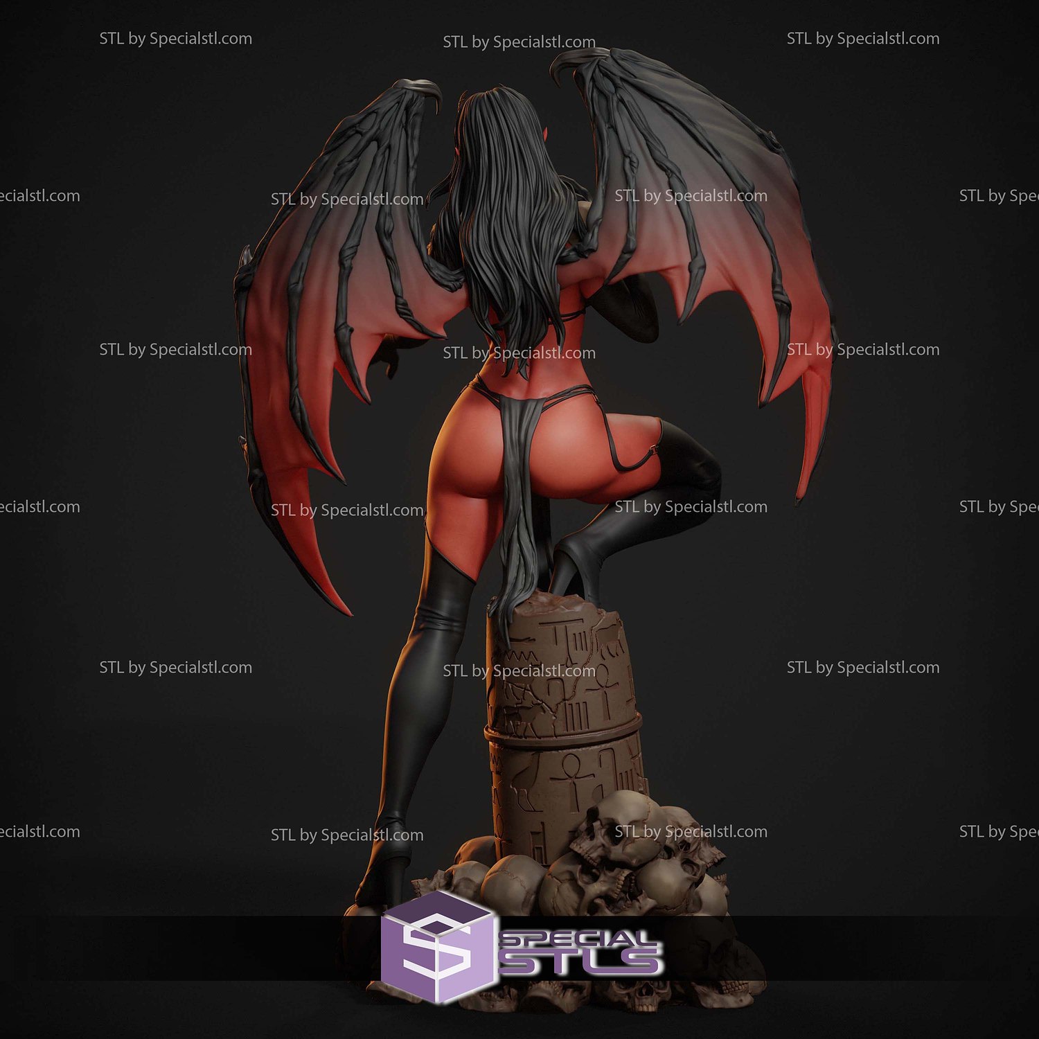 Purgatori Skull Base Sculptures 3D Printing STL Model — view 3