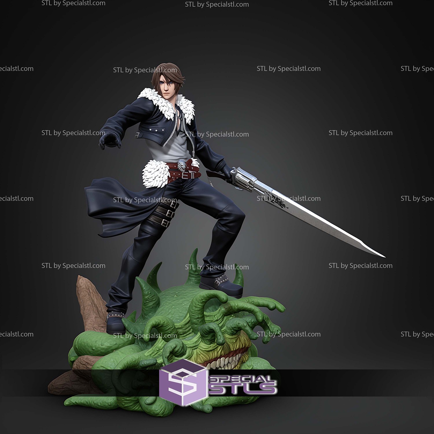 Squall Leonhart 217mm STL Files 3D Model — view 2