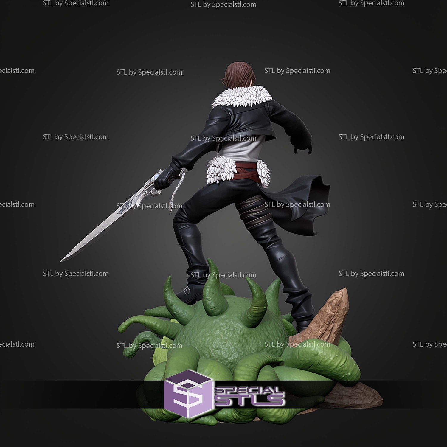 Squall Leonhart 217mm STL Files 3D Model — view 4