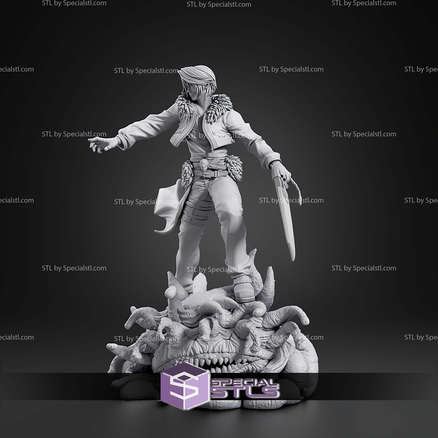 Squall Leonhart 217mm STL Files 3D Model — view 8