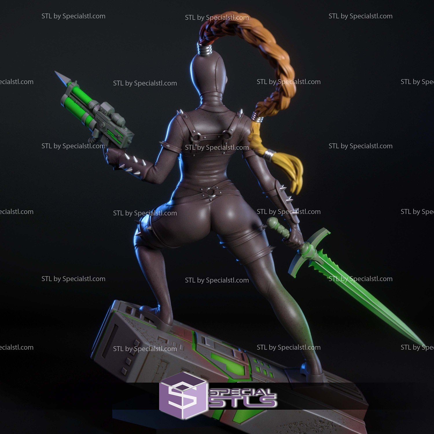 Emerald Assassin Fanart STL Files 3D Model — view 4