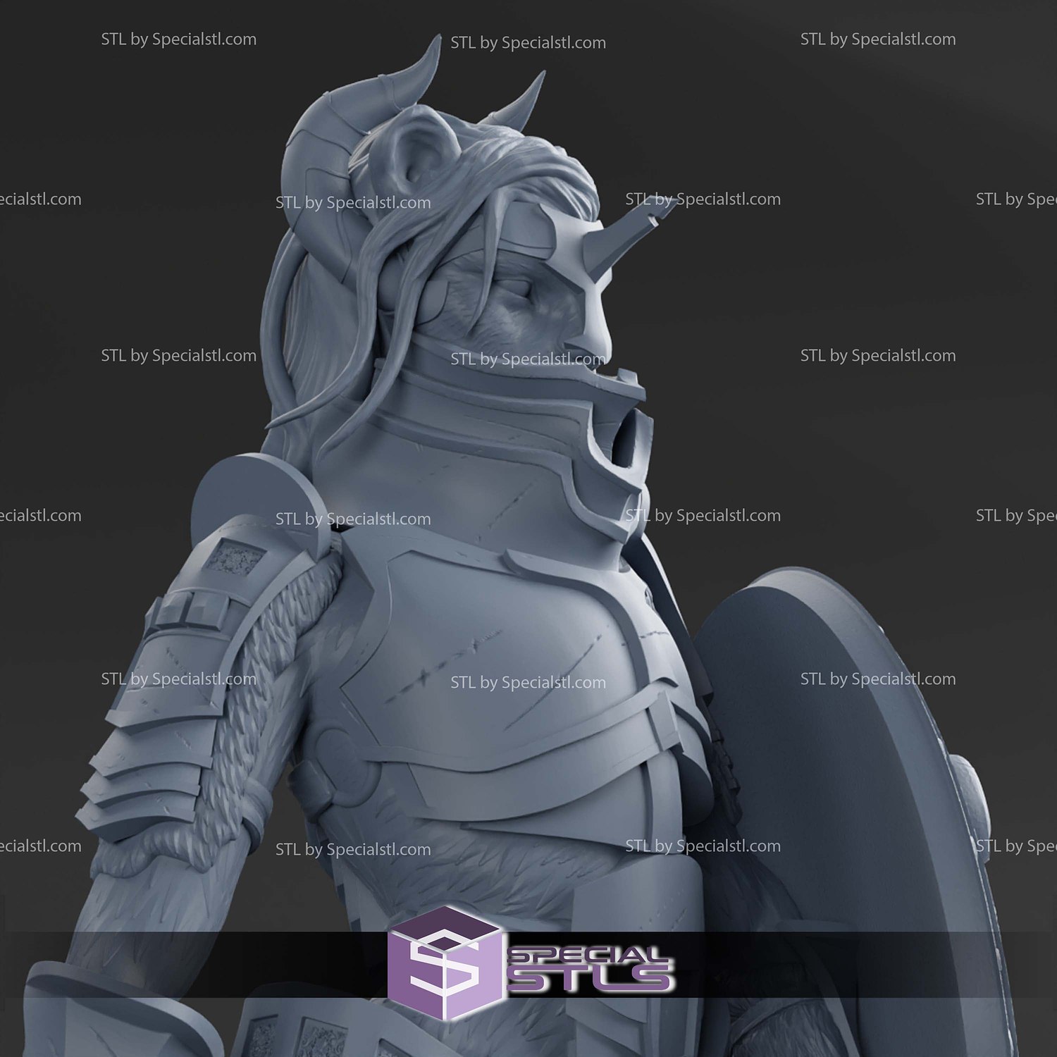 Sheeba the Tigress Warrior 1-12 STL Files 3D Model — view 2