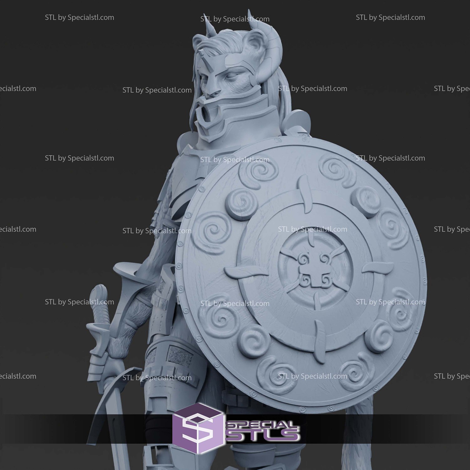 Sheeba the Tigress Warrior 1-12 STL Files 3D Model — view 3