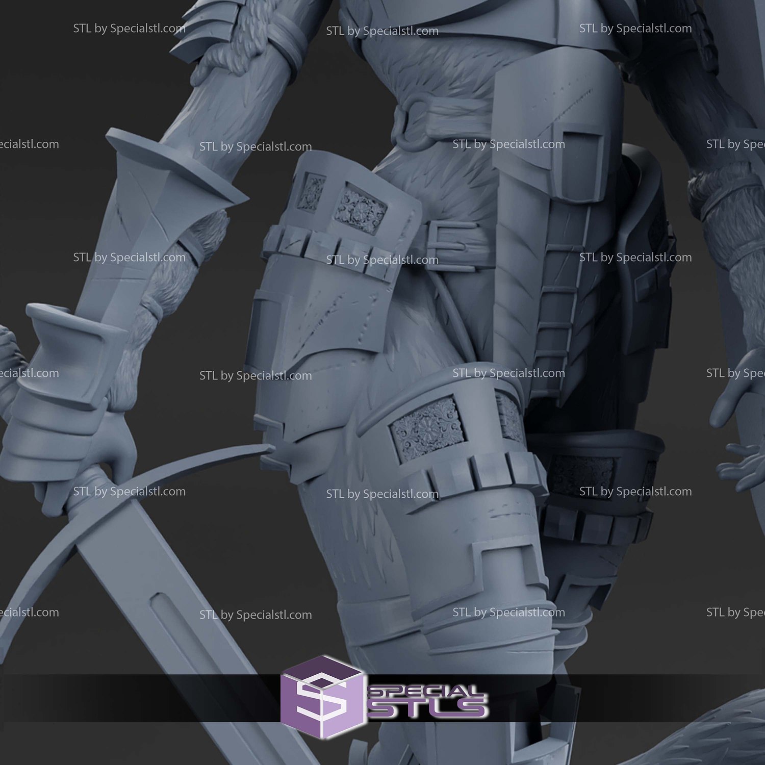 Sheeba the Tigress Warrior 1-12 STL Files 3D Model — view 6