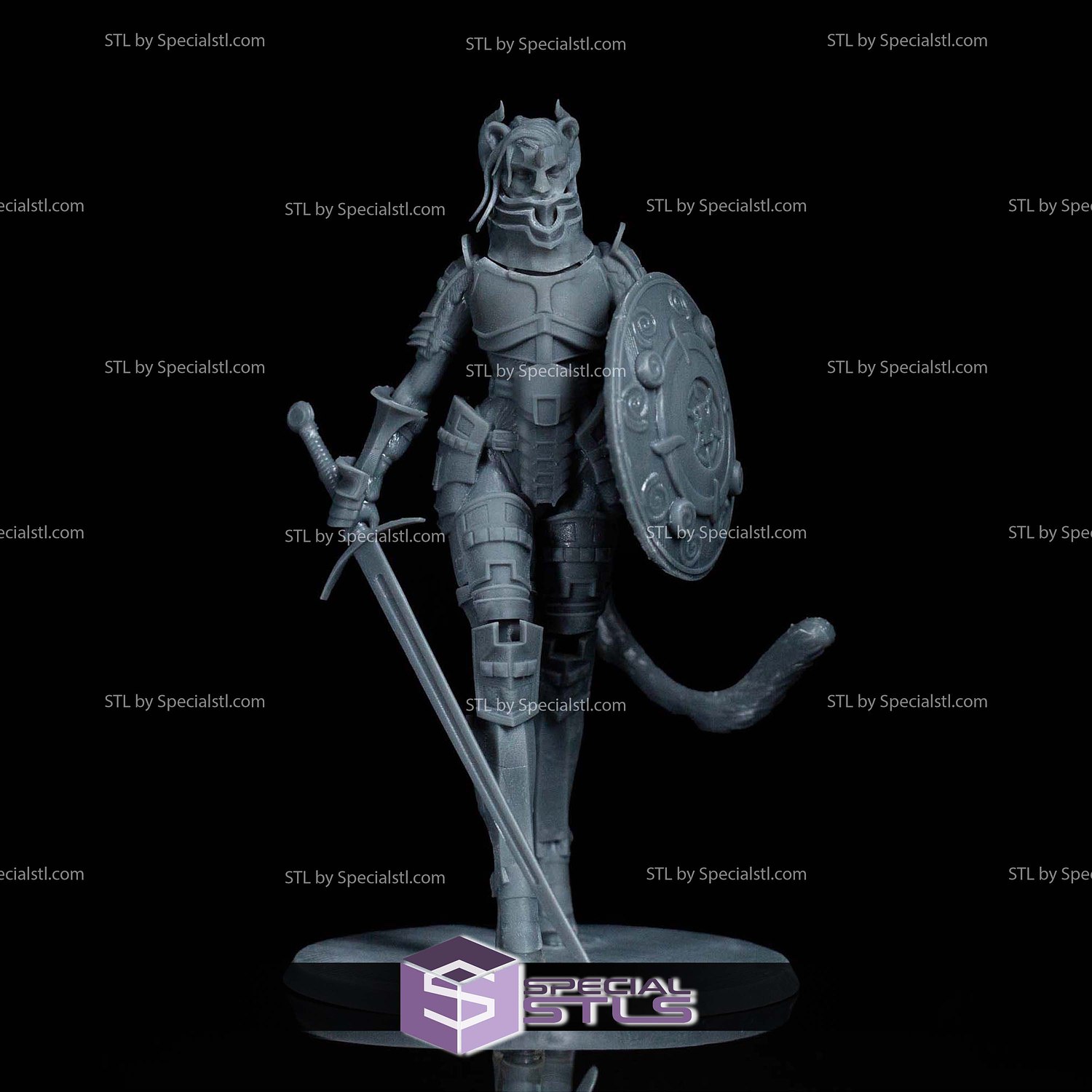 Sheeba the Tigress Warrior 1-12 STL Files 3D Model — view 8