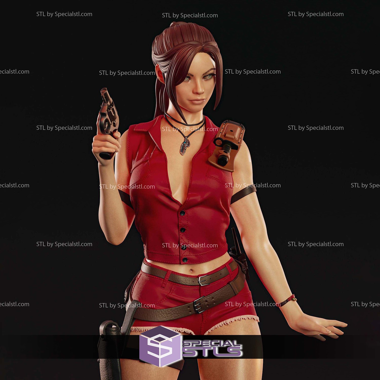 Claire Redfield Resident Evil 2 3D Printing Models STL Model — view 4