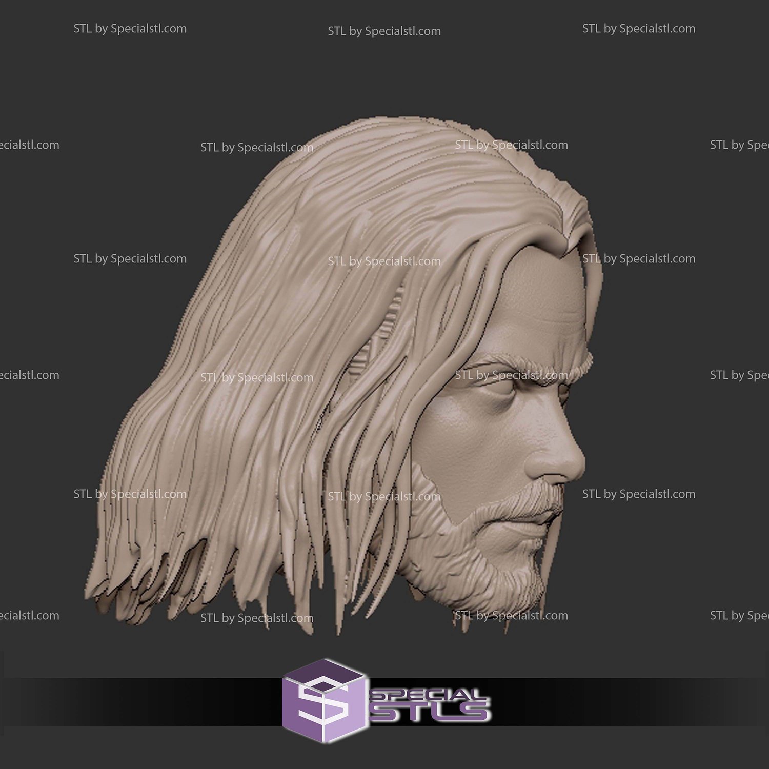 Custom Head STL Collection - Dr Morbius 3D Model — view 2