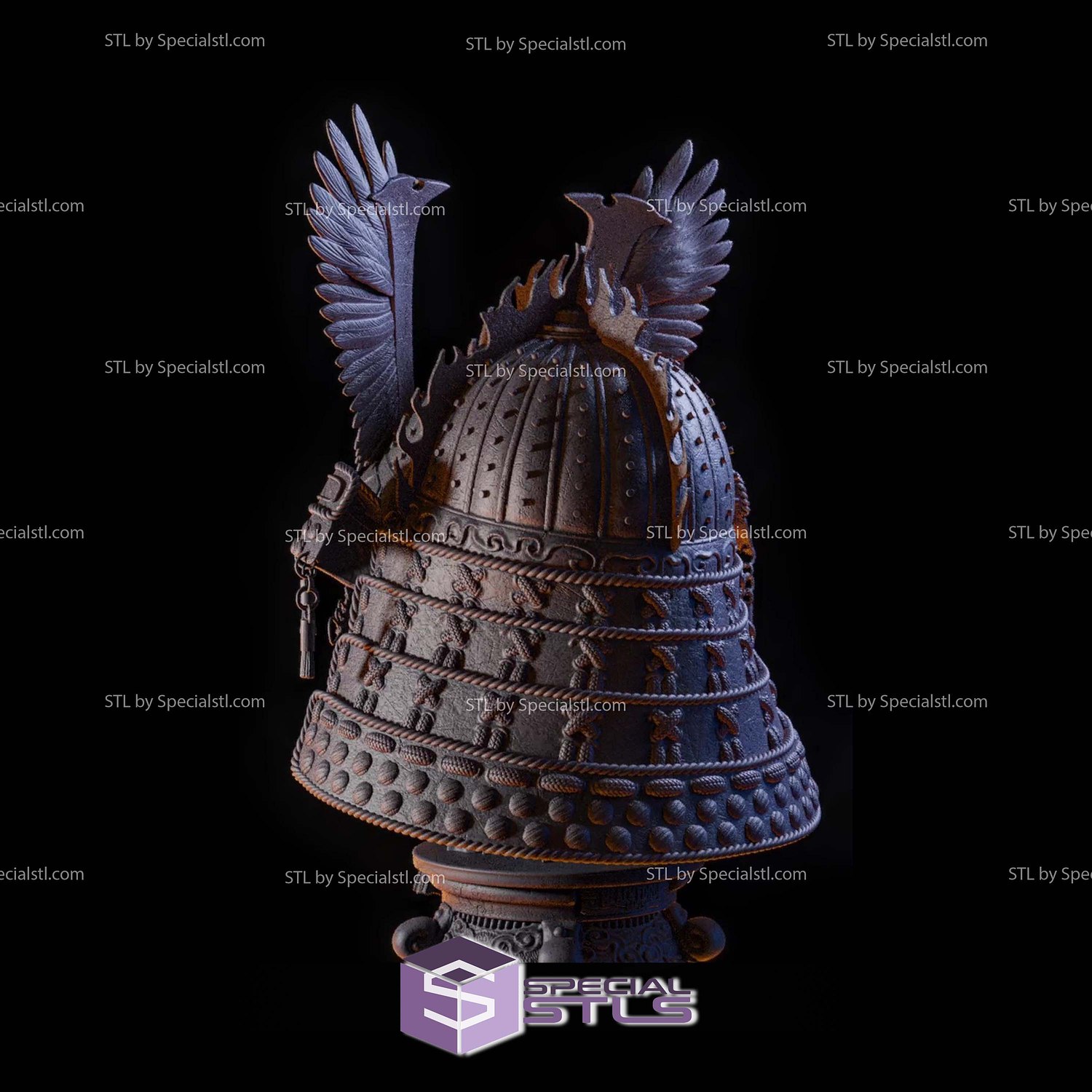 Life Size Daiten the Samurai Mask STL Printer Files 3D Model — view 2