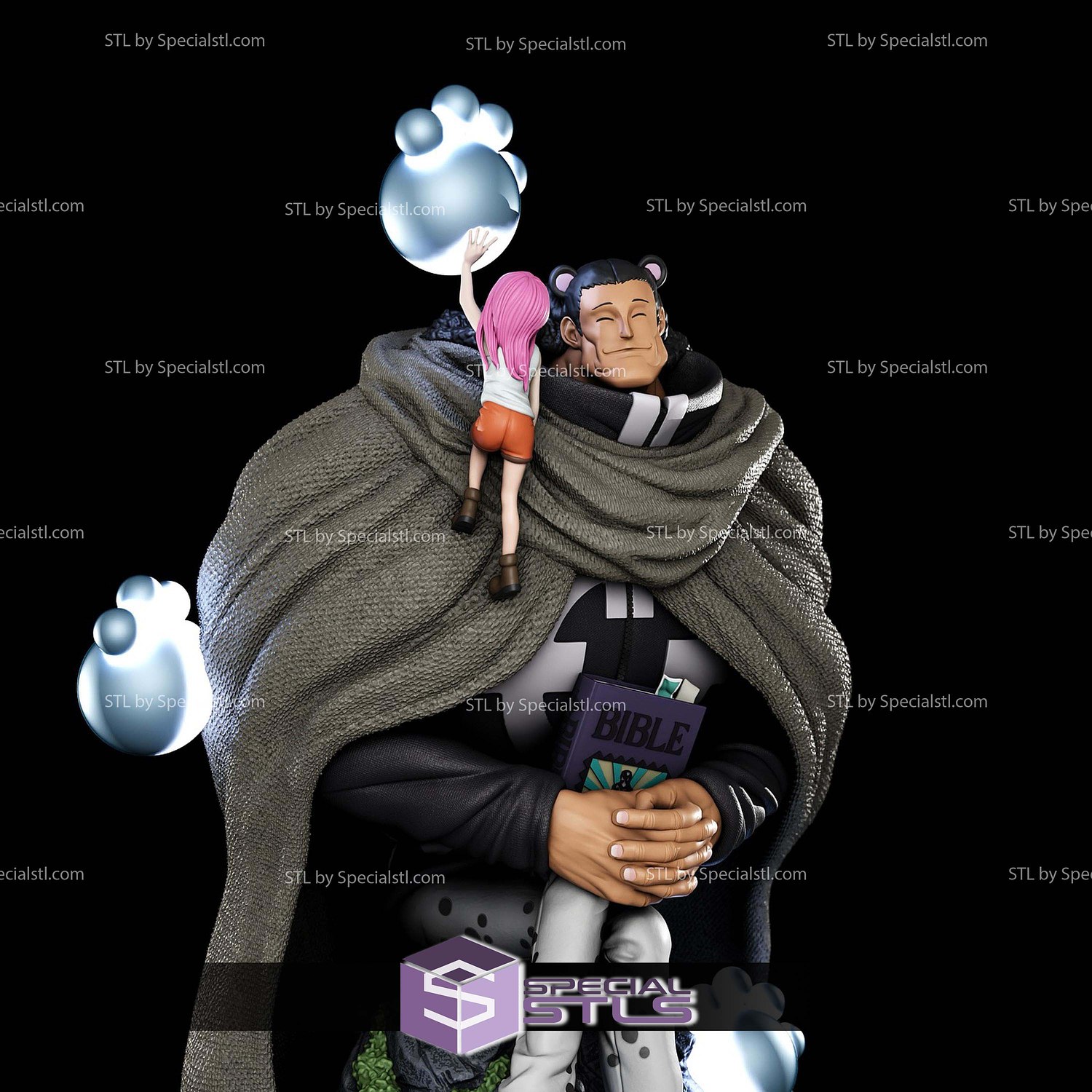 Bartholomew Kuma and Jewelry Bonney STL Files 3D Model — view 3