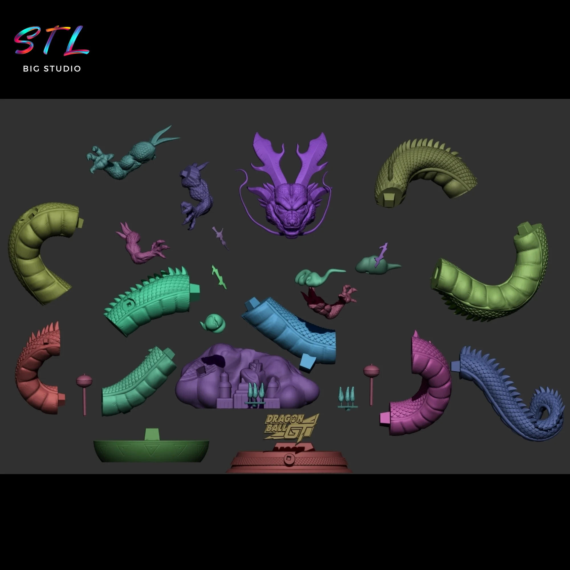 Ultimate Shenron STL | Dragon Ball GT | 3D Printable Figure Model — view 5