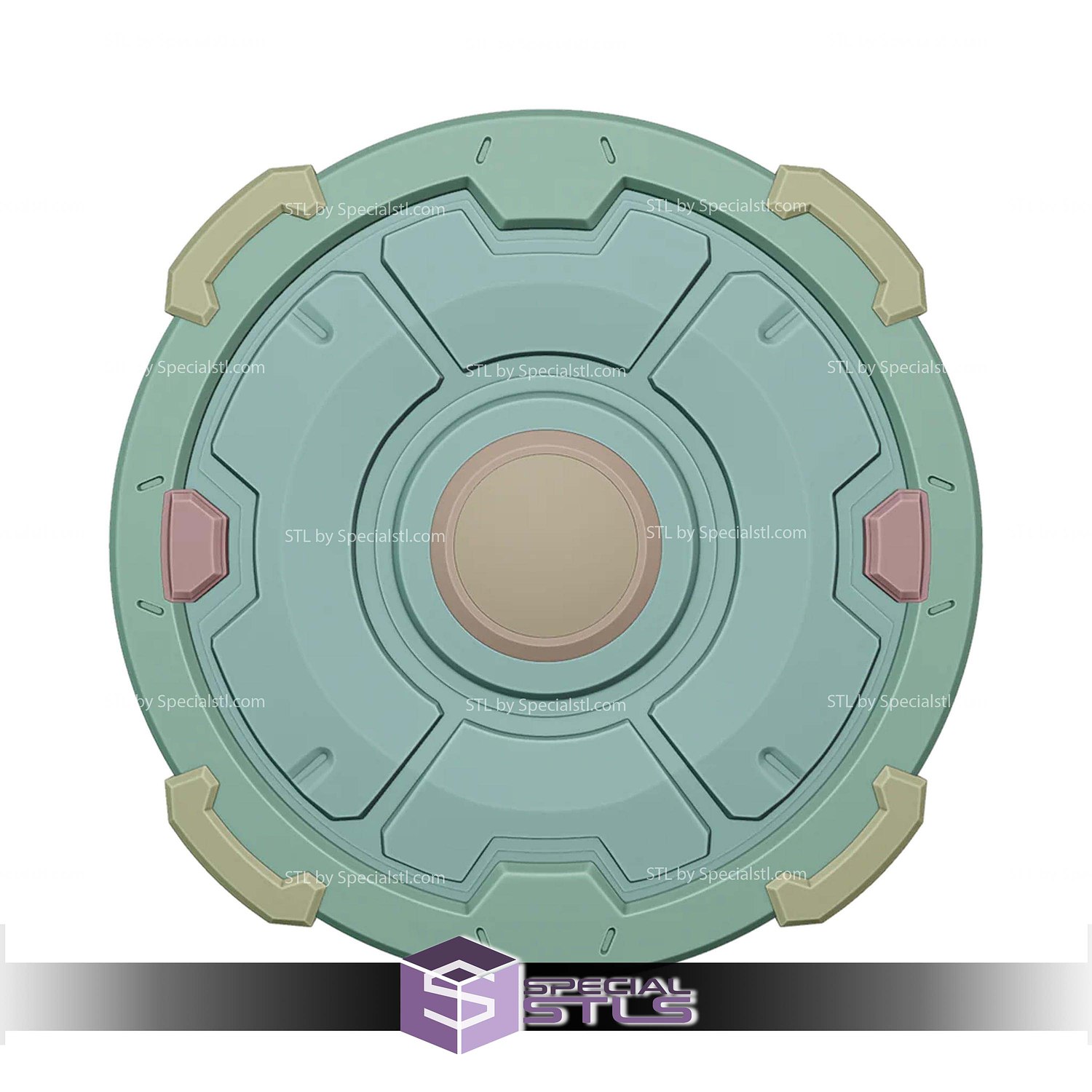 Cosplay STL Files Captain America Shield Marvel Rivals V2 3D Model — view 4