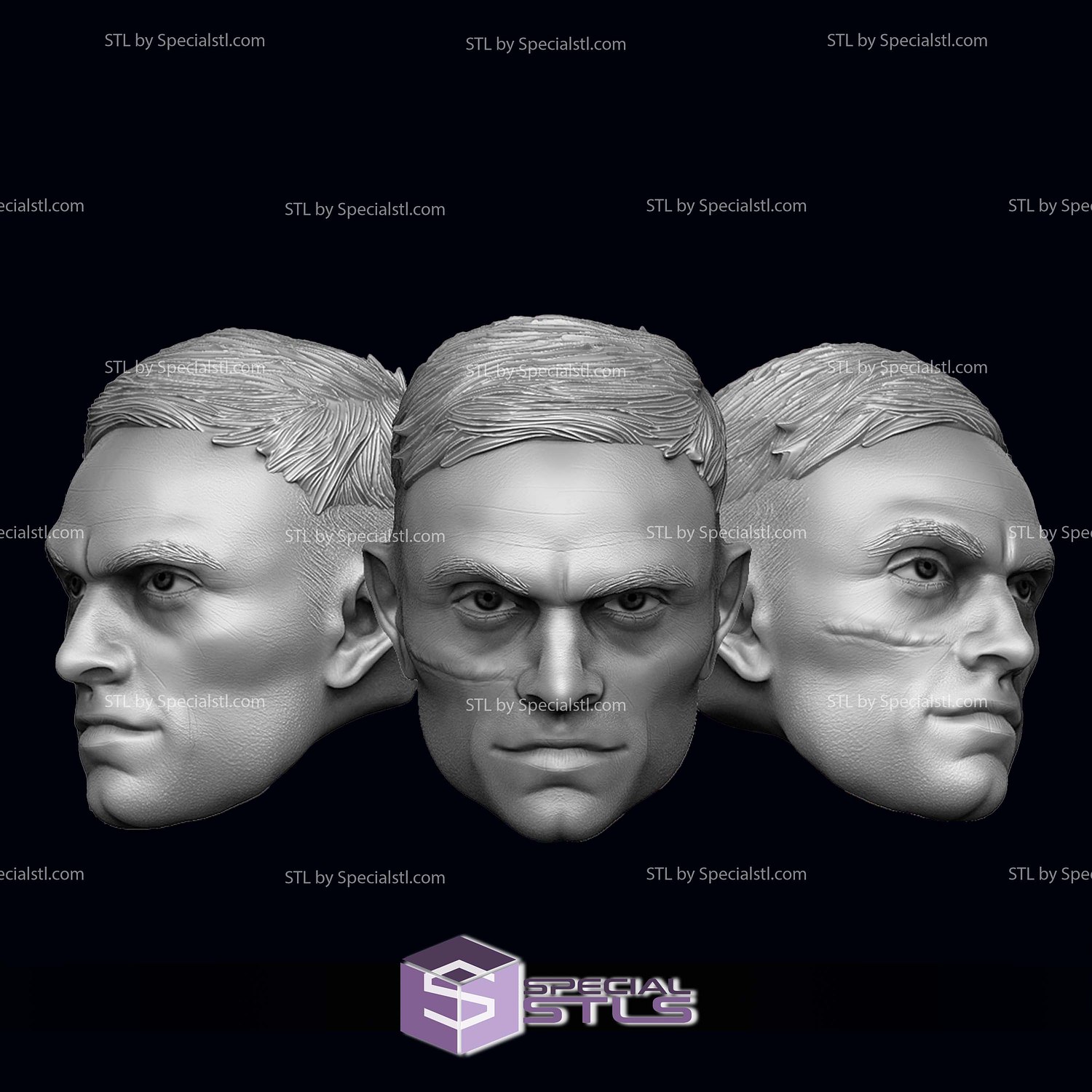 Custom Head STL Collection - Bullseye Daredevil Born Again 3D Model — view 2