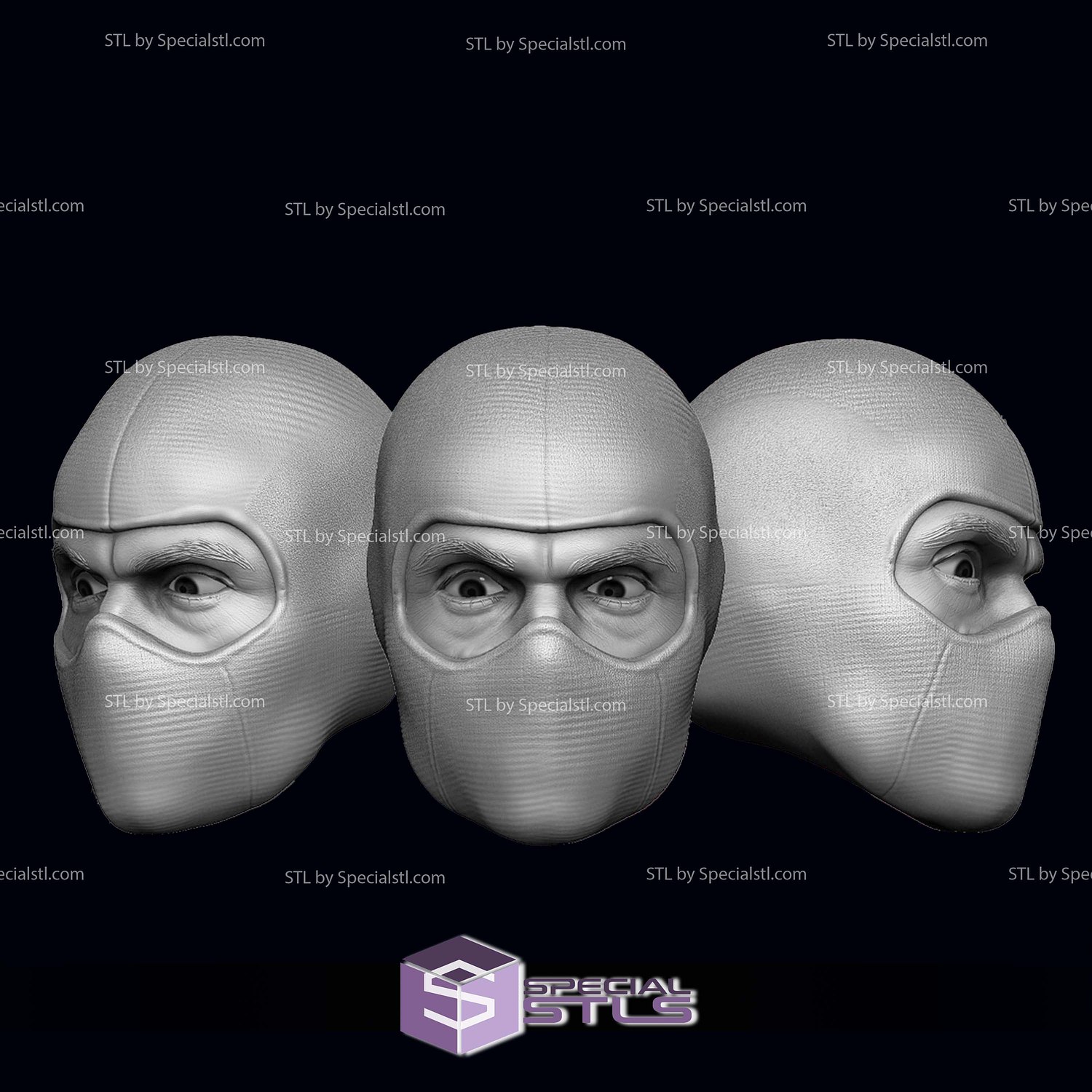 Custom Head STL Collection - Bullseye Daredevil Born Again 3D Model — view 4
