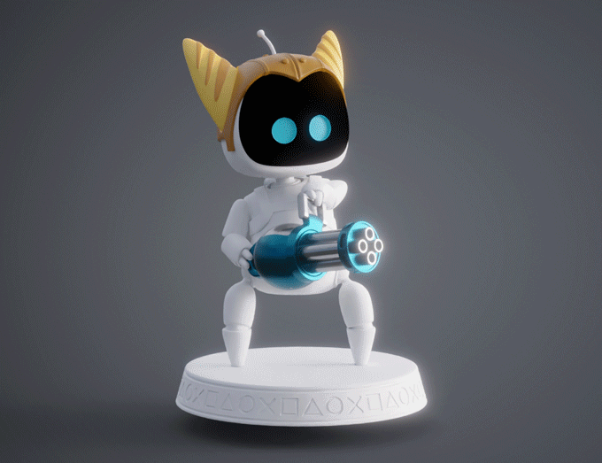 Astro Bot - Ratchet & Clank 3D STL Model — view 3