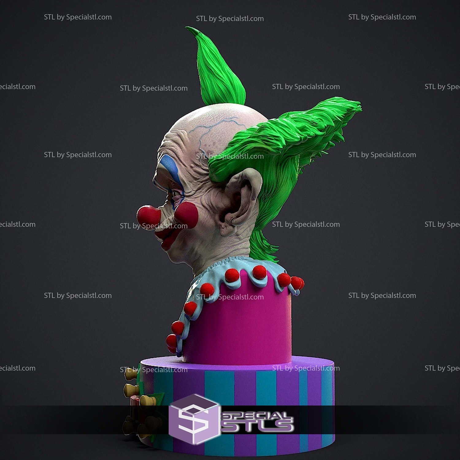 Shorty Killer Klowns Outer Space Bust 3D Printer Files STL Model — view 4