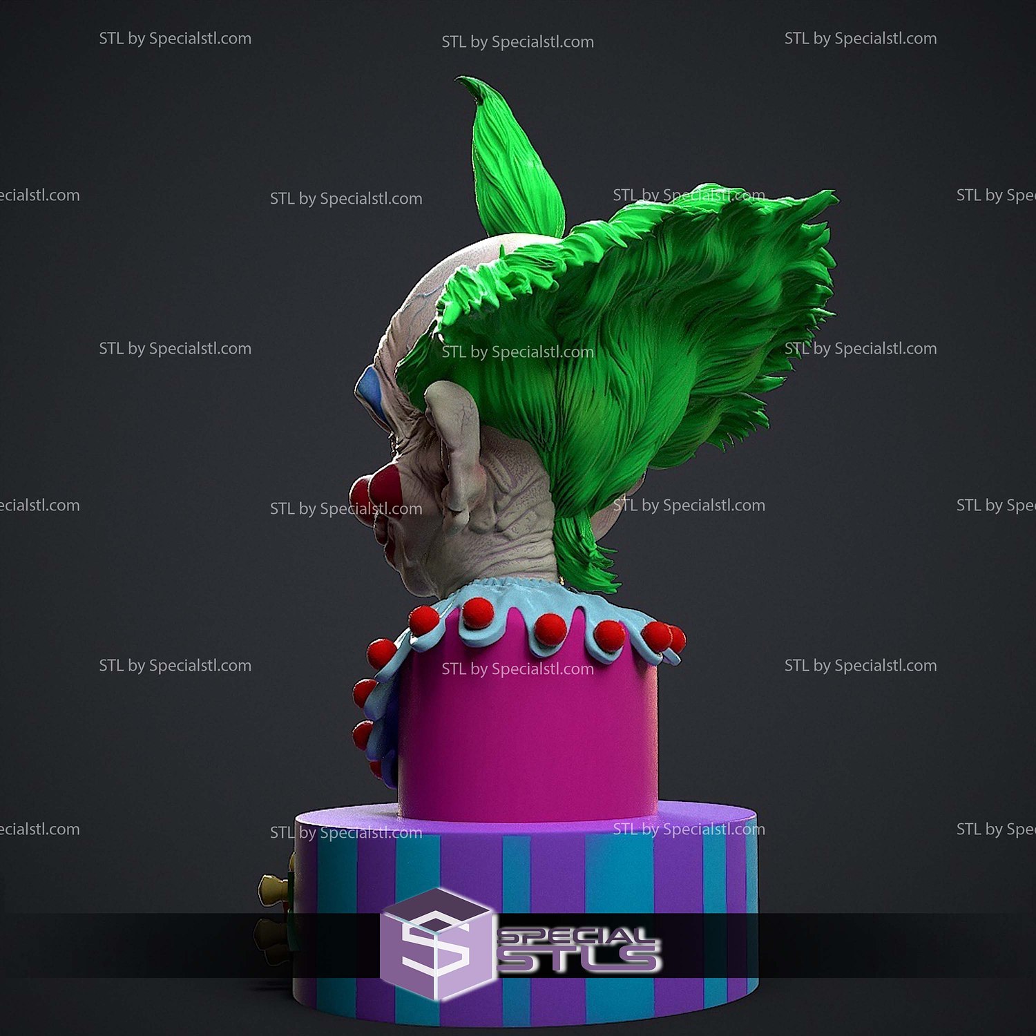 Shorty Killer Klowns Outer Space Bust 3D Printer Files STL Model — view 5