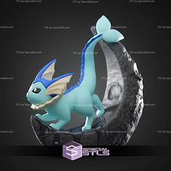 Basic Pokemon Collection Vaporeon on moon 3D STL Model