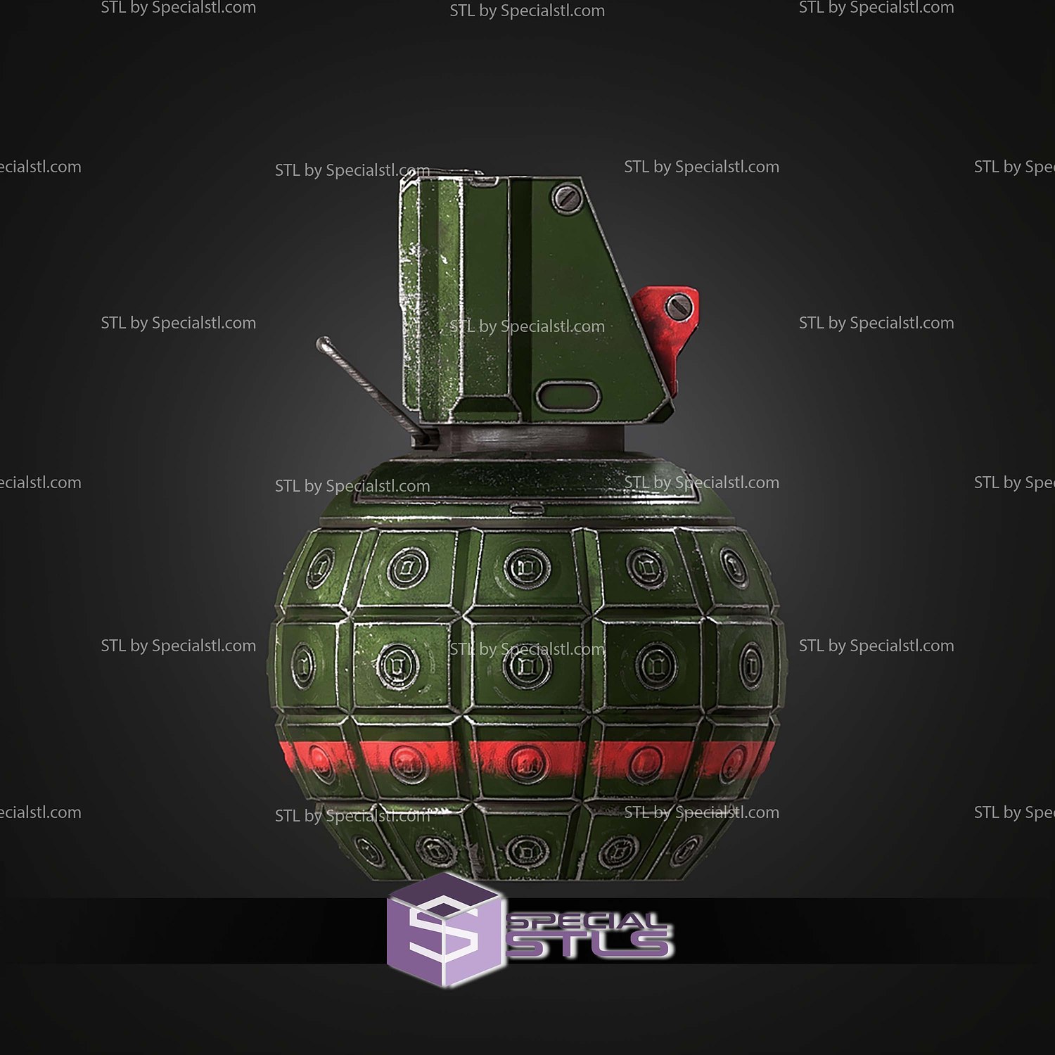 Cosplay STL Files Halo 2 UNSC Grenade 3D Model — view 3