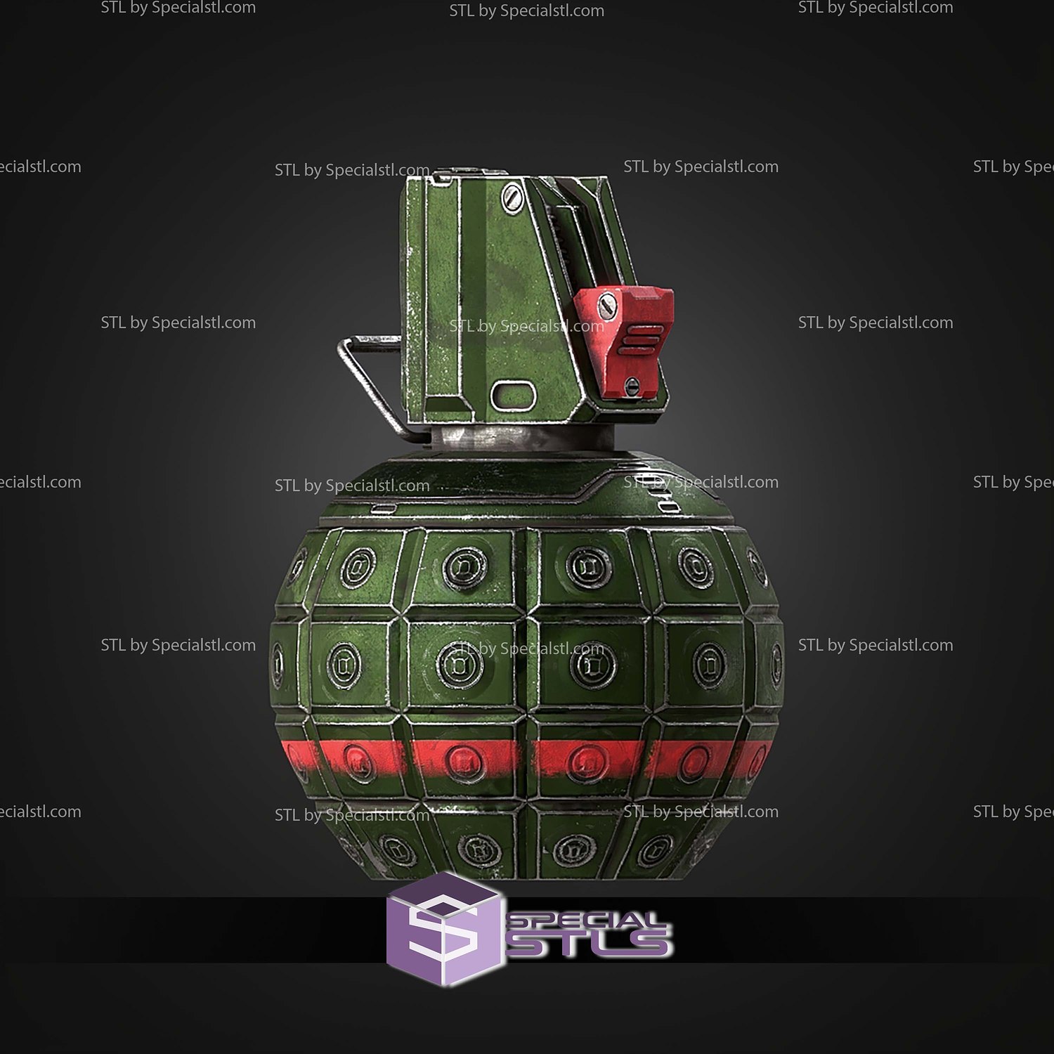 Cosplay STL Files Halo 2 UNSC Grenade 3D Model — view 4