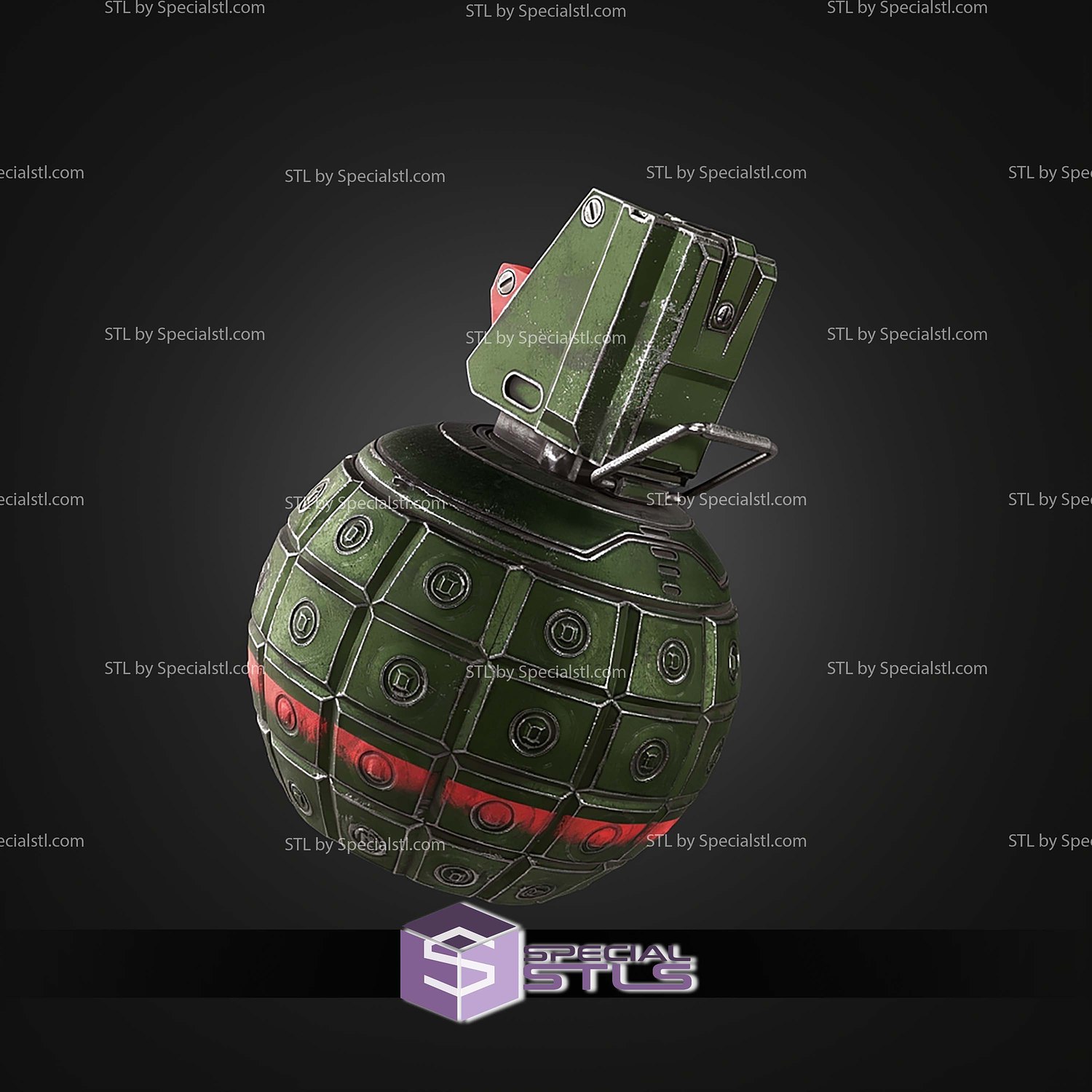 Cosplay STL Files Halo 2 UNSC Grenade 3D Model — view 6