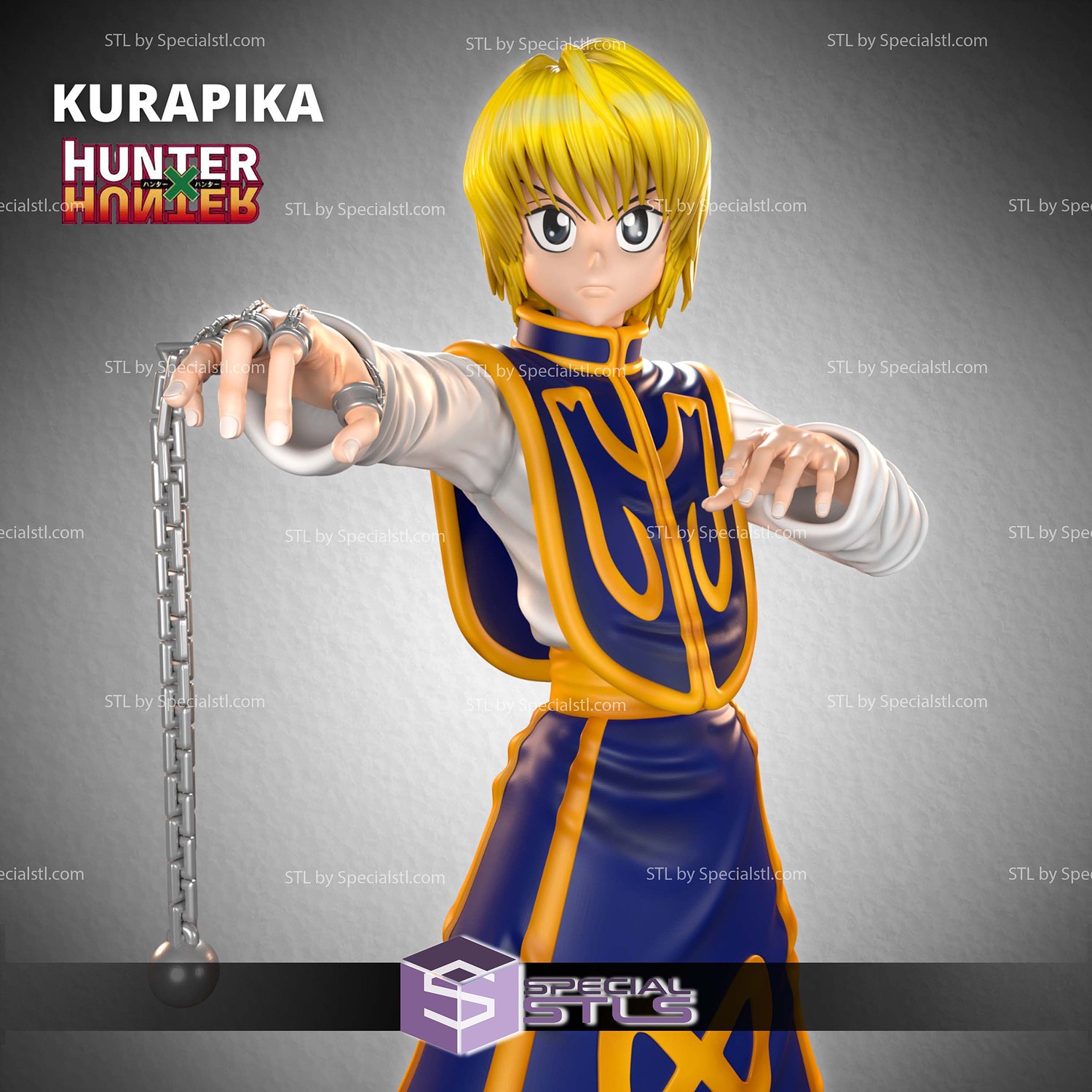Kurapika Hunter X Hunter V2 3D Printing Models STL Model — view 2