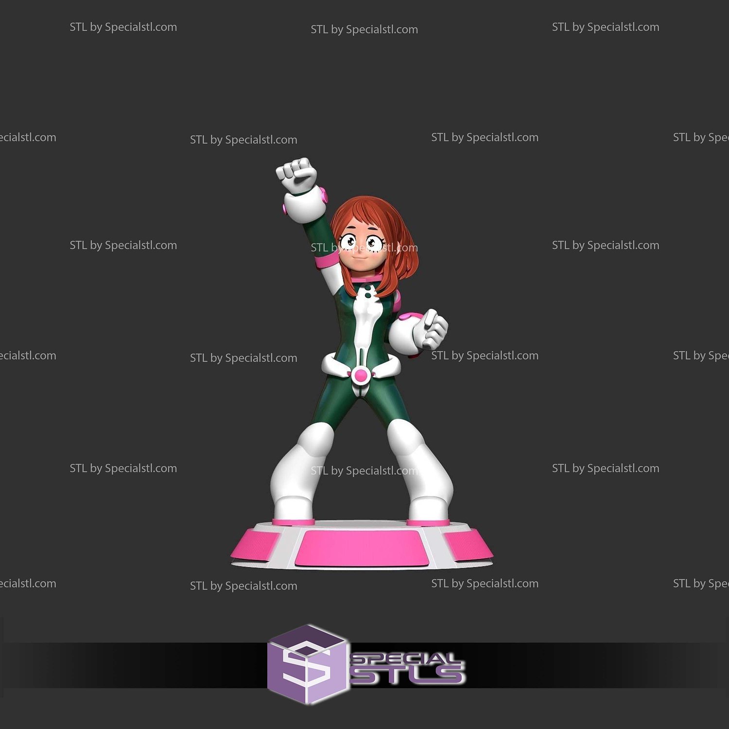 Ochako Uraraka Small Girl 3D Print Files STL Model — view 5