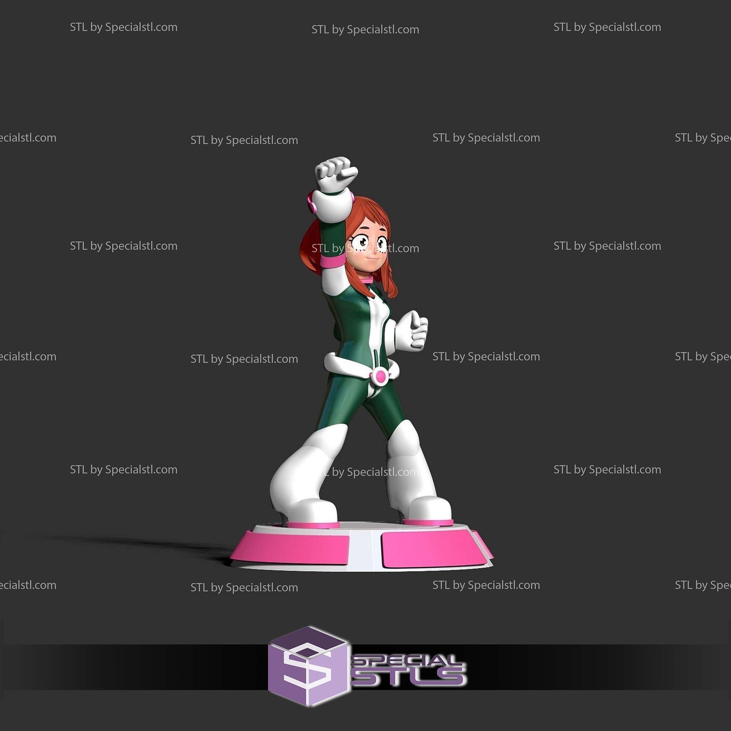 Ochako Uraraka Small Girl 3D Print Files STL Model — view 6