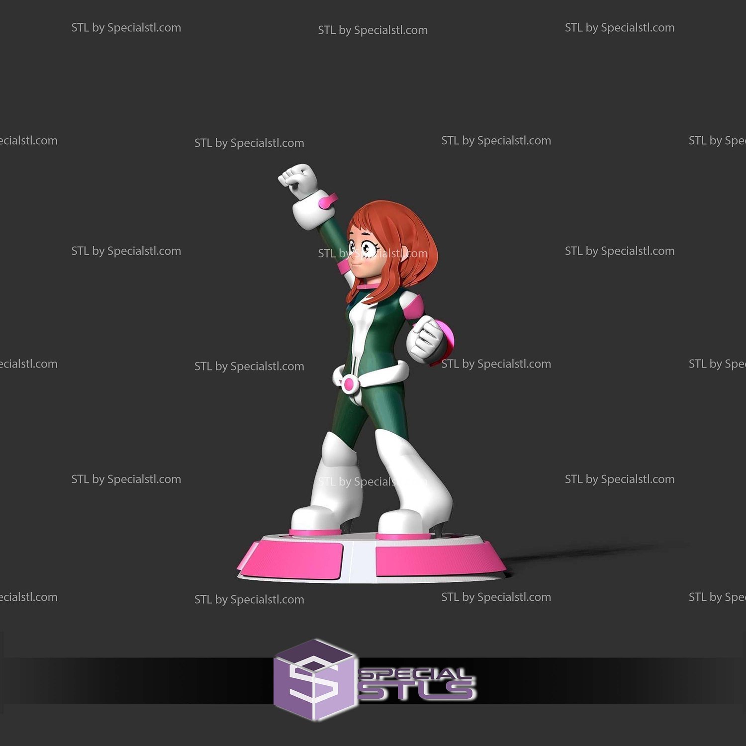 Ochako Uraraka Small Girl 3D Print Files STL Model — view 7