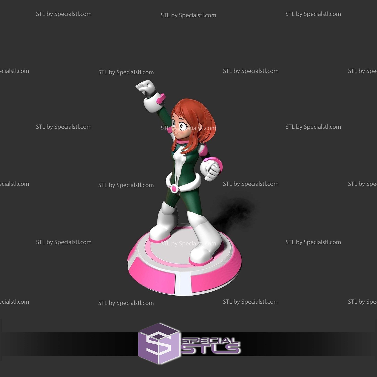 Ochako Uraraka Small Girl 3D Print Files STL Model — view 8