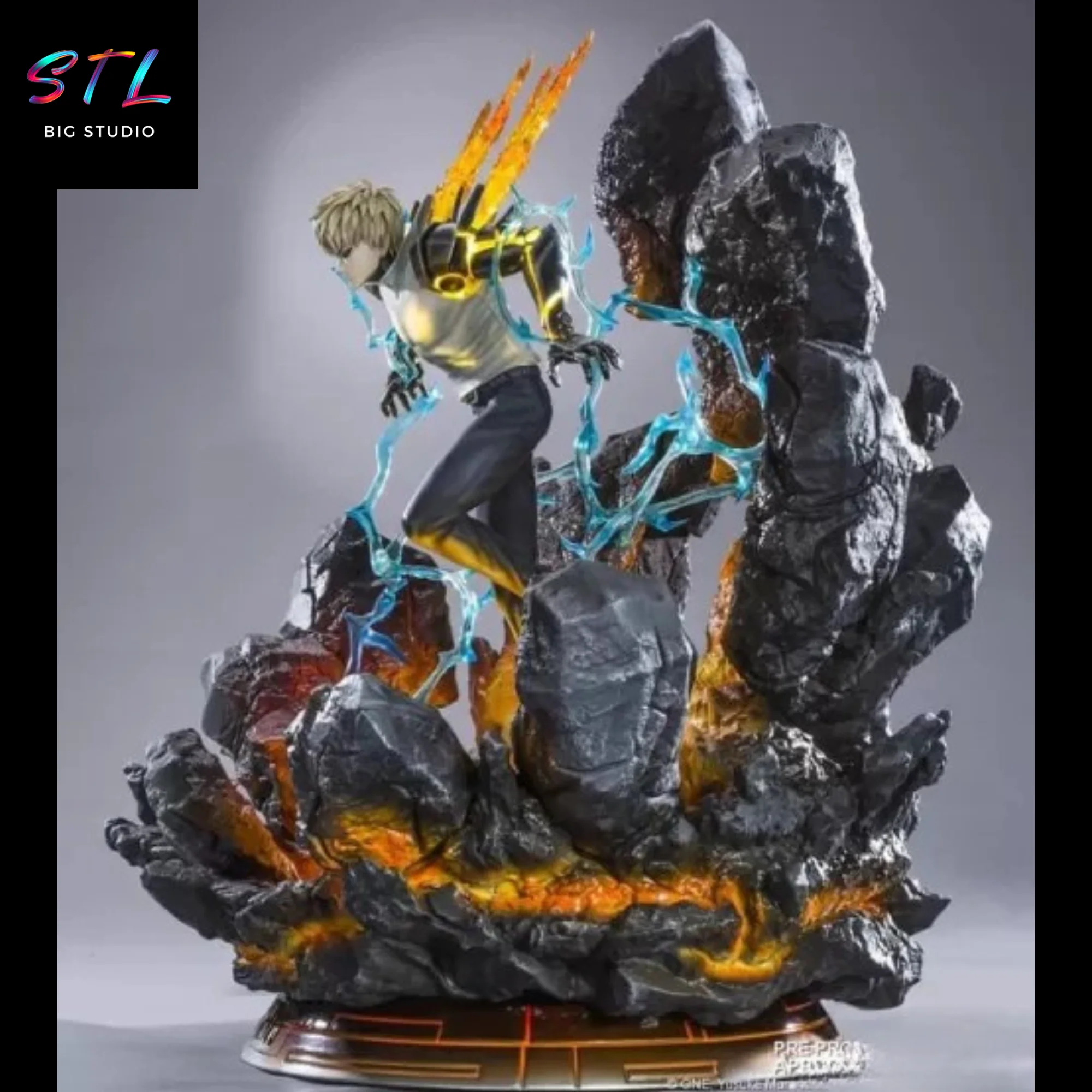 Genos STL | One Punch Man | 3D Printable Figure Model — view 3