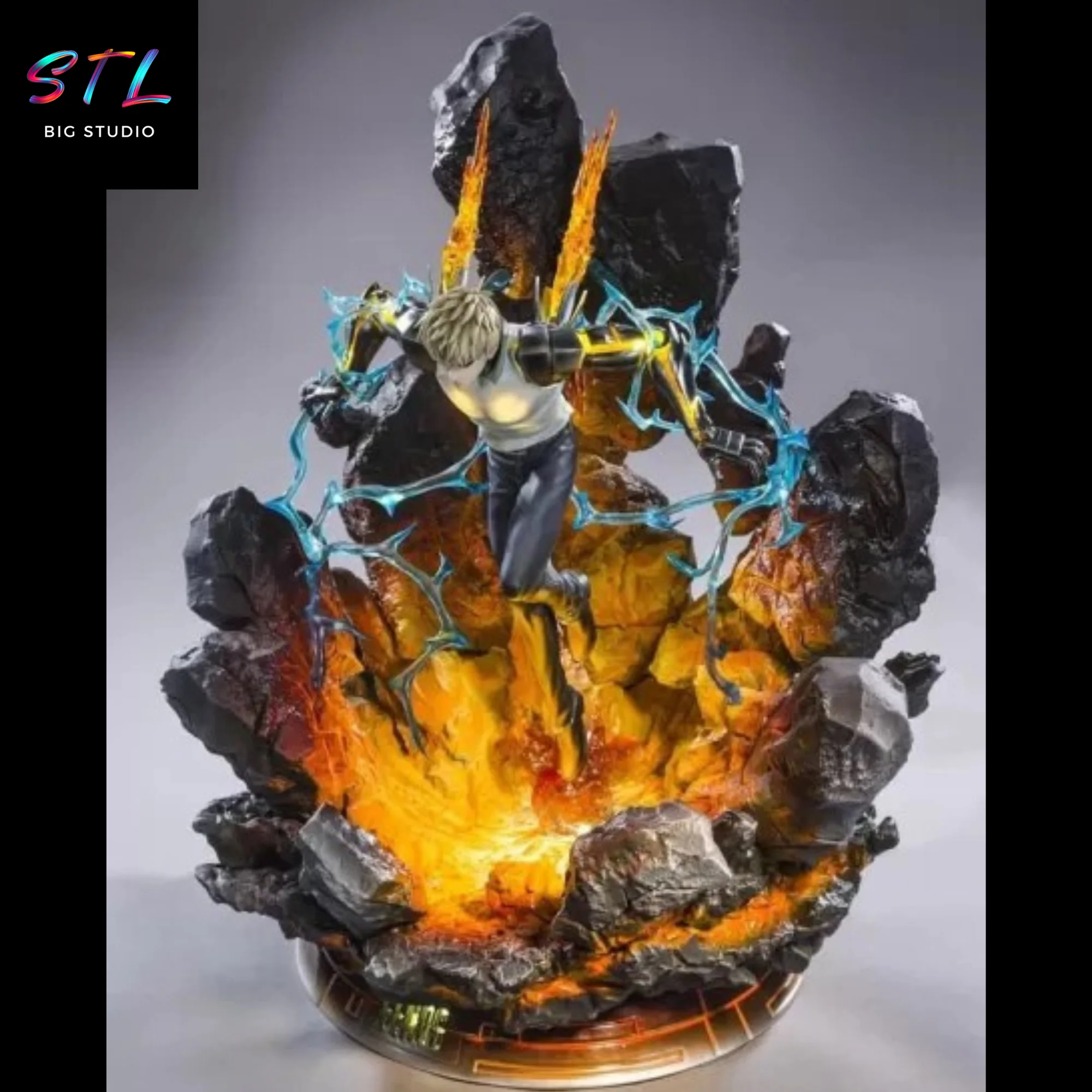 Genos STL | One Punch Man | 3D Printable Figure Model — view 4