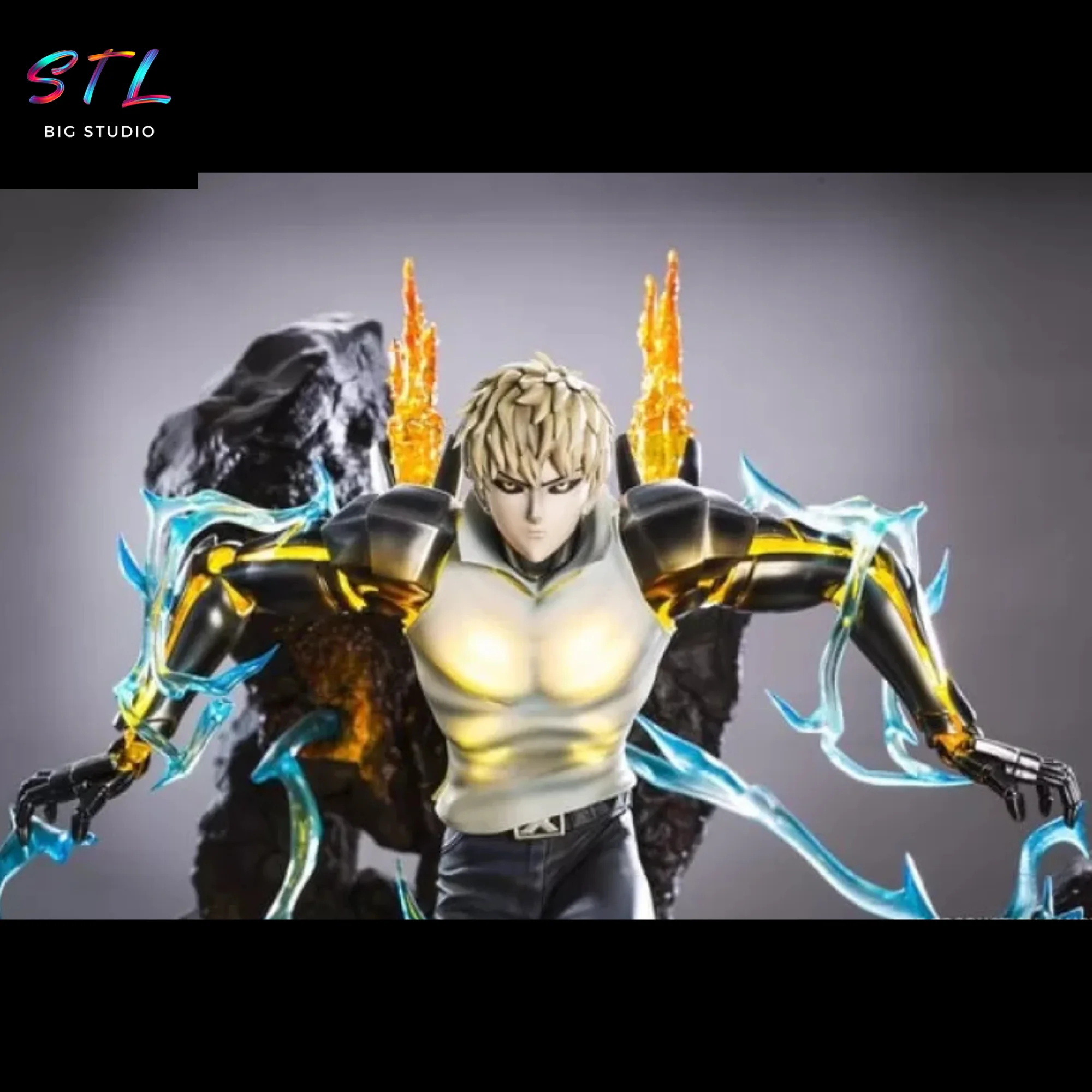 Genos STL | One Punch Man | 3D Printable Figure Model — view 5
